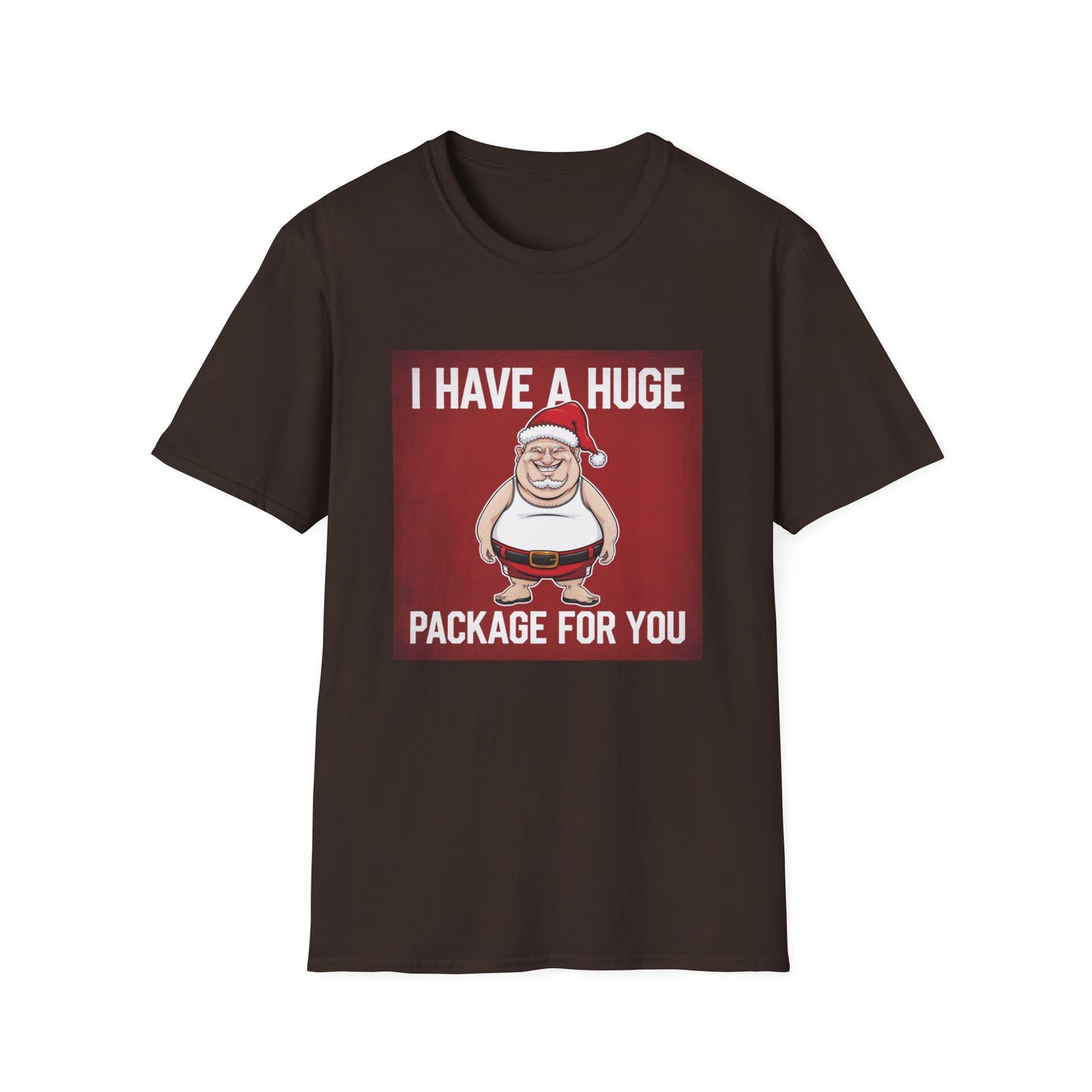 Festive Humor Unisex Softstyle T-Shirt, Funny Christmas Gift, Holiday Apparel, Santa Graphic Tee, Gifts for Him and Her