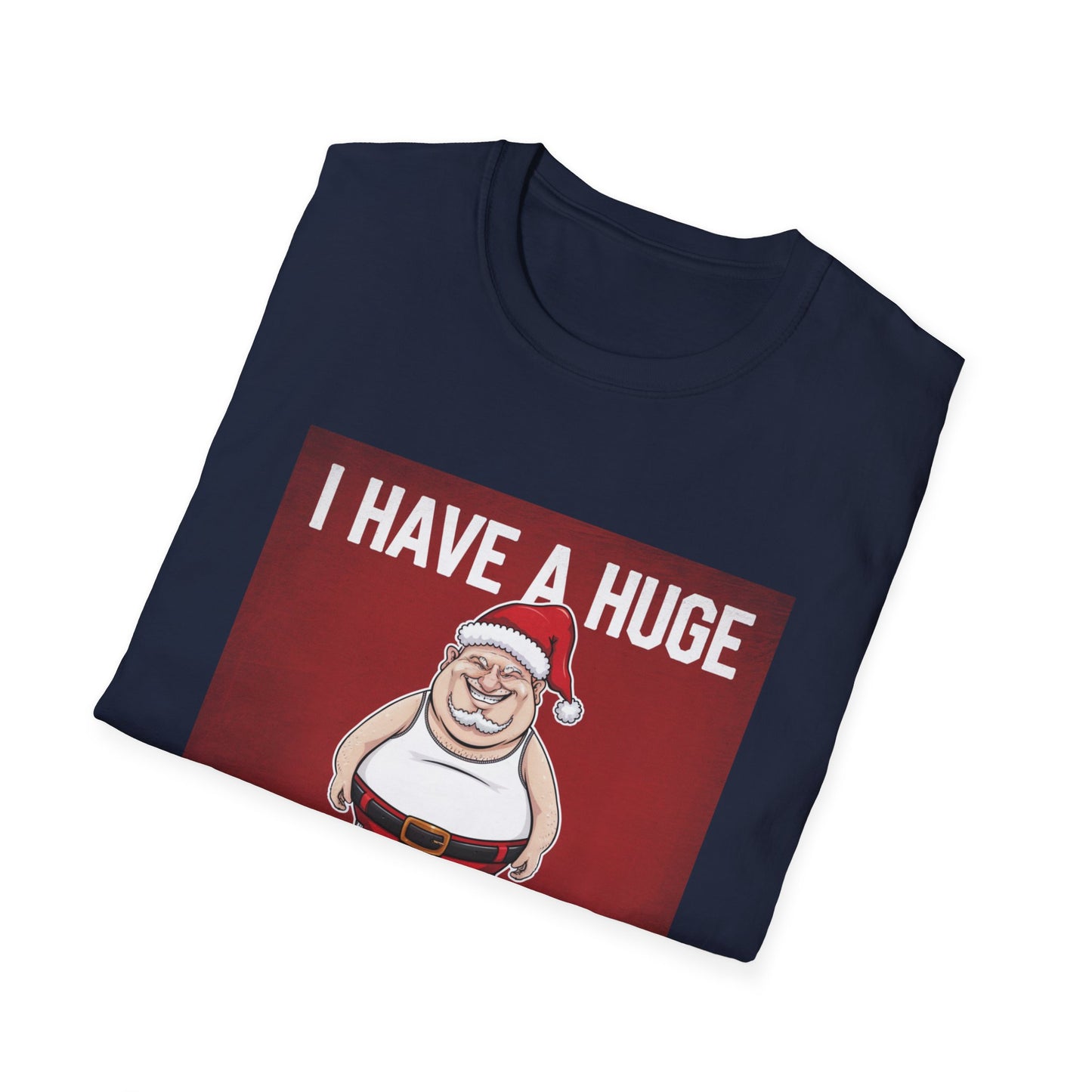 Festive Humor Unisex Softstyle T-Shirt, Funny Christmas Gift, Holiday Apparel, Santa Graphic Tee, Gifts for Him and Her