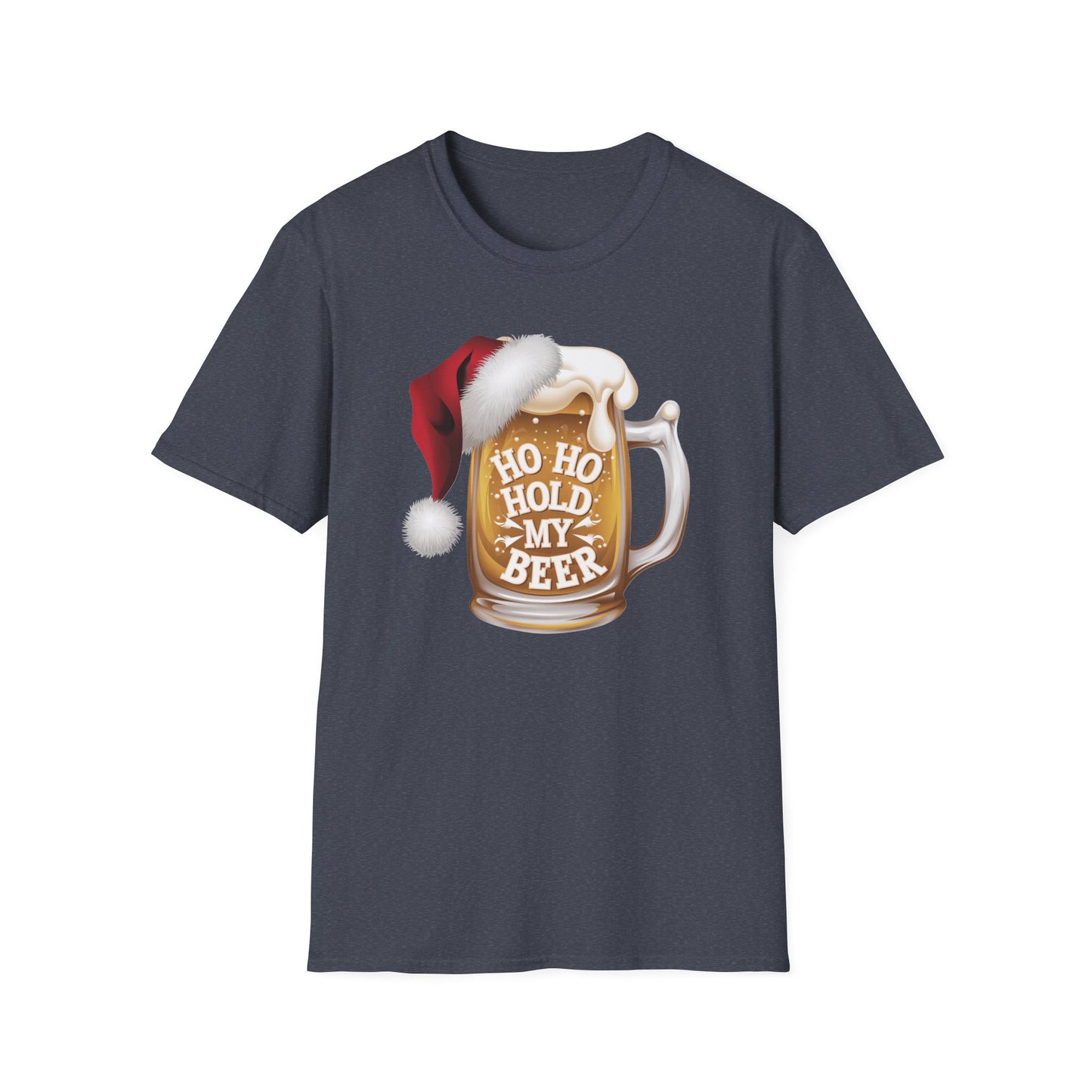 Funny Christmas T-Shirt, Ho Ho Hold My Beer Shirt, Holiday Party Tee, Unisex Graphic Tee, Gift for Beer Lovers
