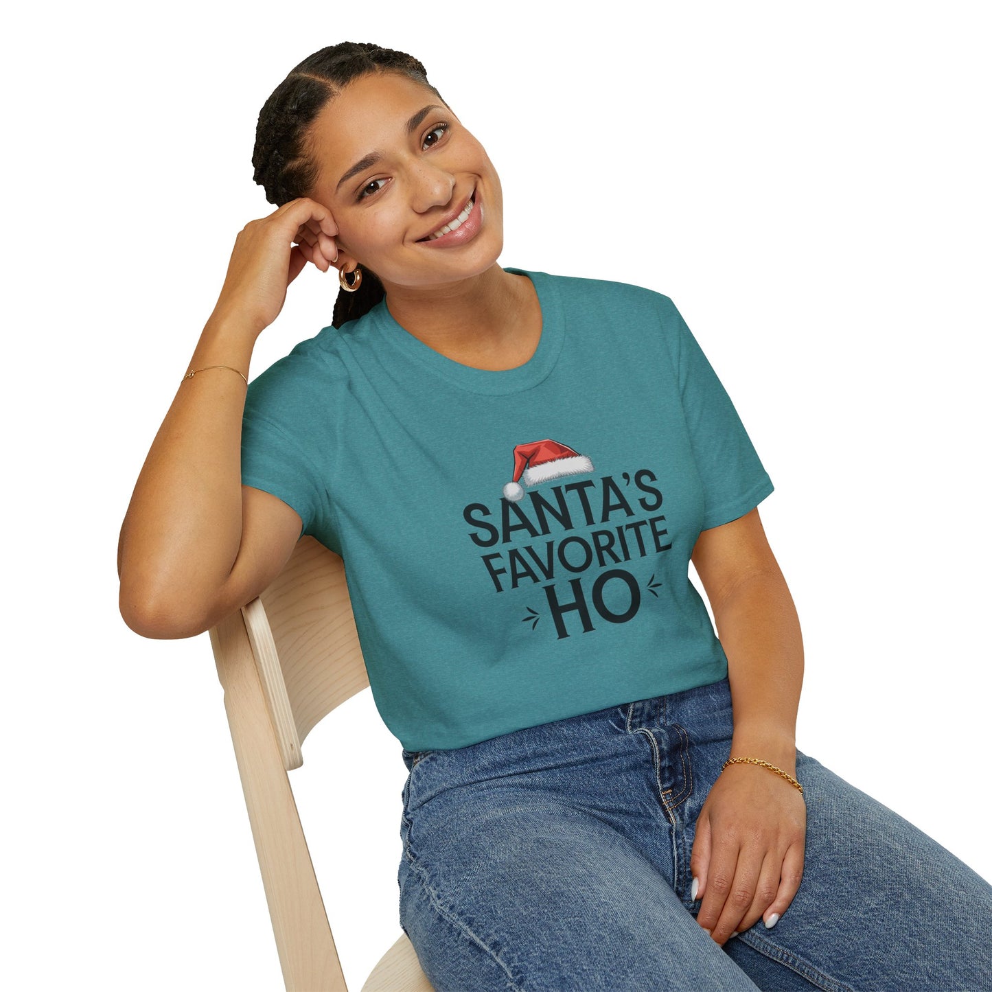 Santa's Favorite Ho Unisex T-Shirt, Funny Christmas Shirt, Holiday Gift, Jolly Tee, Christmas Party Wear, Seasonal Humor Top