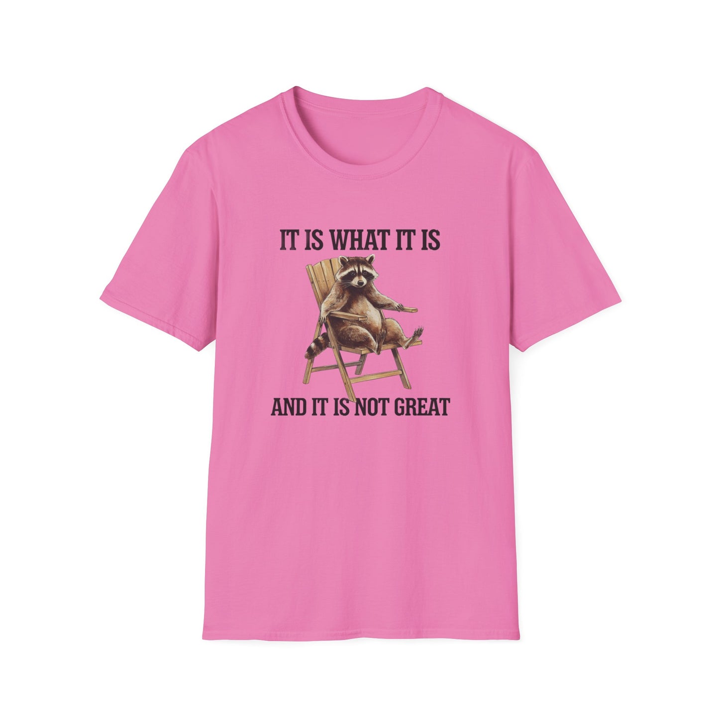 Funny Raccoon T-Shirt, Humorous Unisex Tee, Casual Wear, Gift for Friends, Relaxed Style, Everyday Humor, Animal Lover Shirt