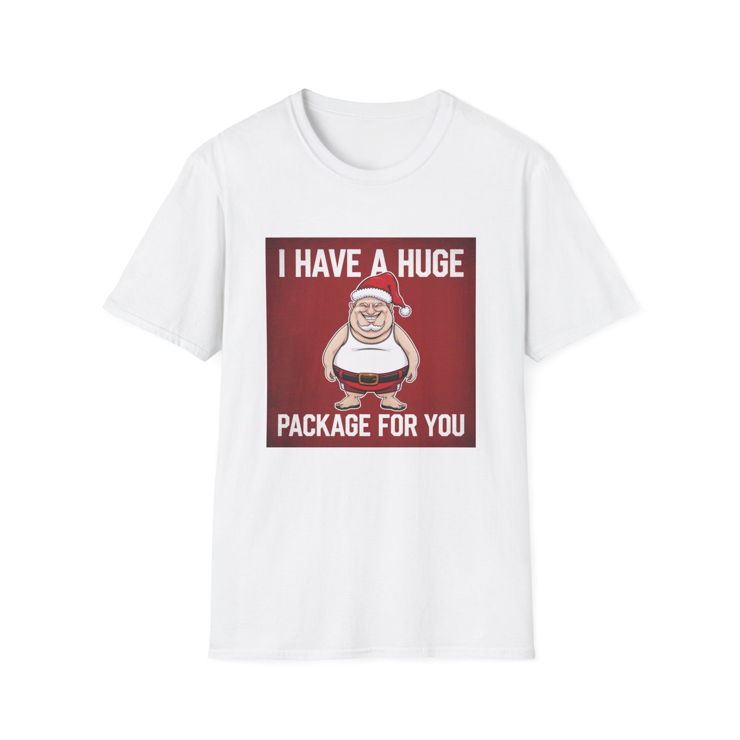 Festive Humor Unisex Softstyle T-Shirt, Funny Christmas Gift, Holiday Apparel, Santa Graphic Tee, Gifts for Him and Her