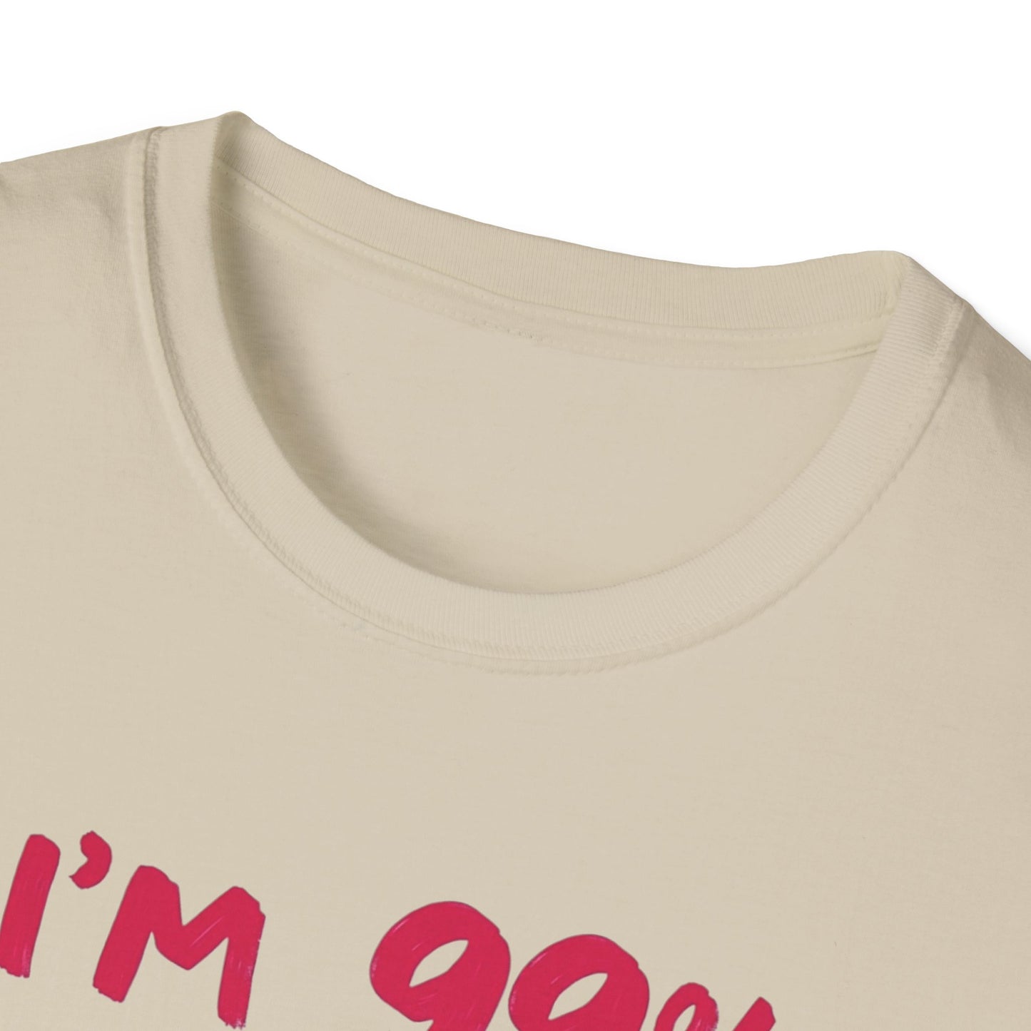 Humorous Graphic Tee, I'm 99% Angel But Ohh That 1%, Funny Gift, Casual Wear, Unique Birthday Shirt, Unisex Softstyle T-Shirt