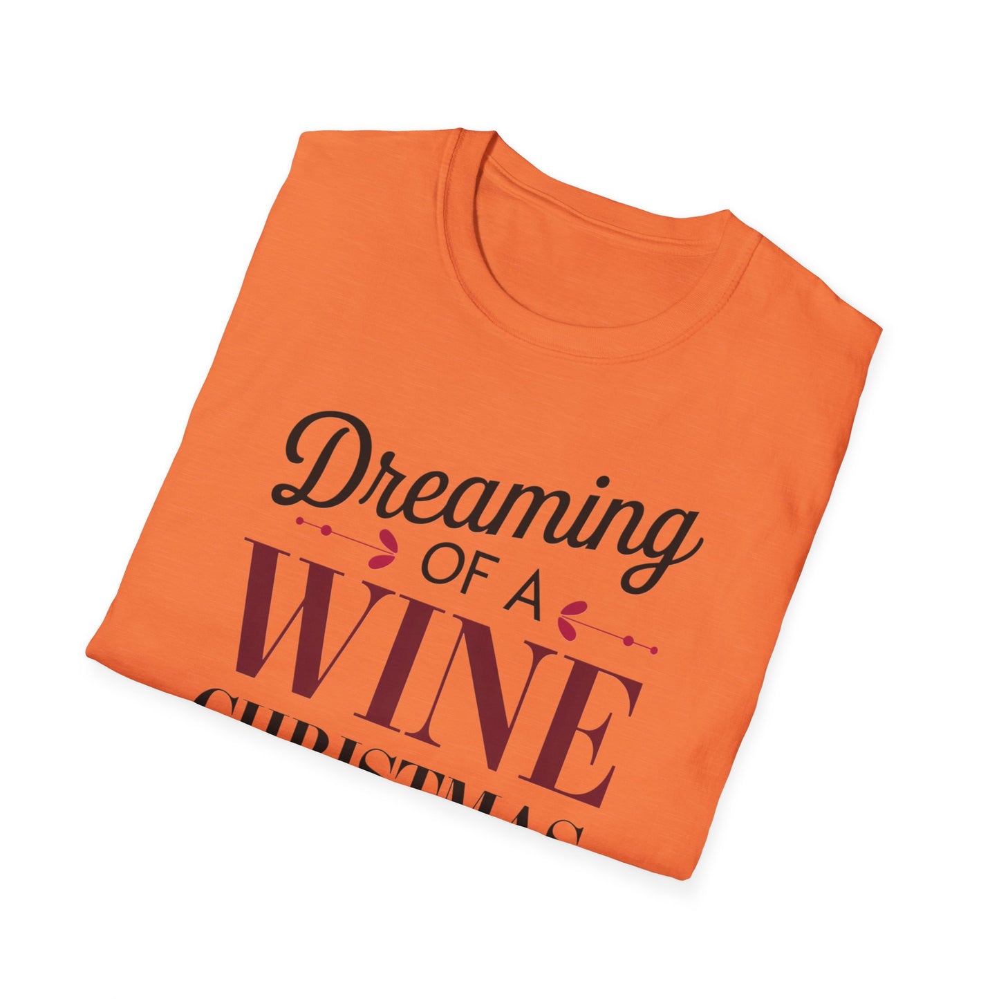 Dreaming of a Wine Christmas Unisex T-Shirt, Casual Gift, Holiday Apparel, Wine Lovers Tee, Christmas Party Shirt