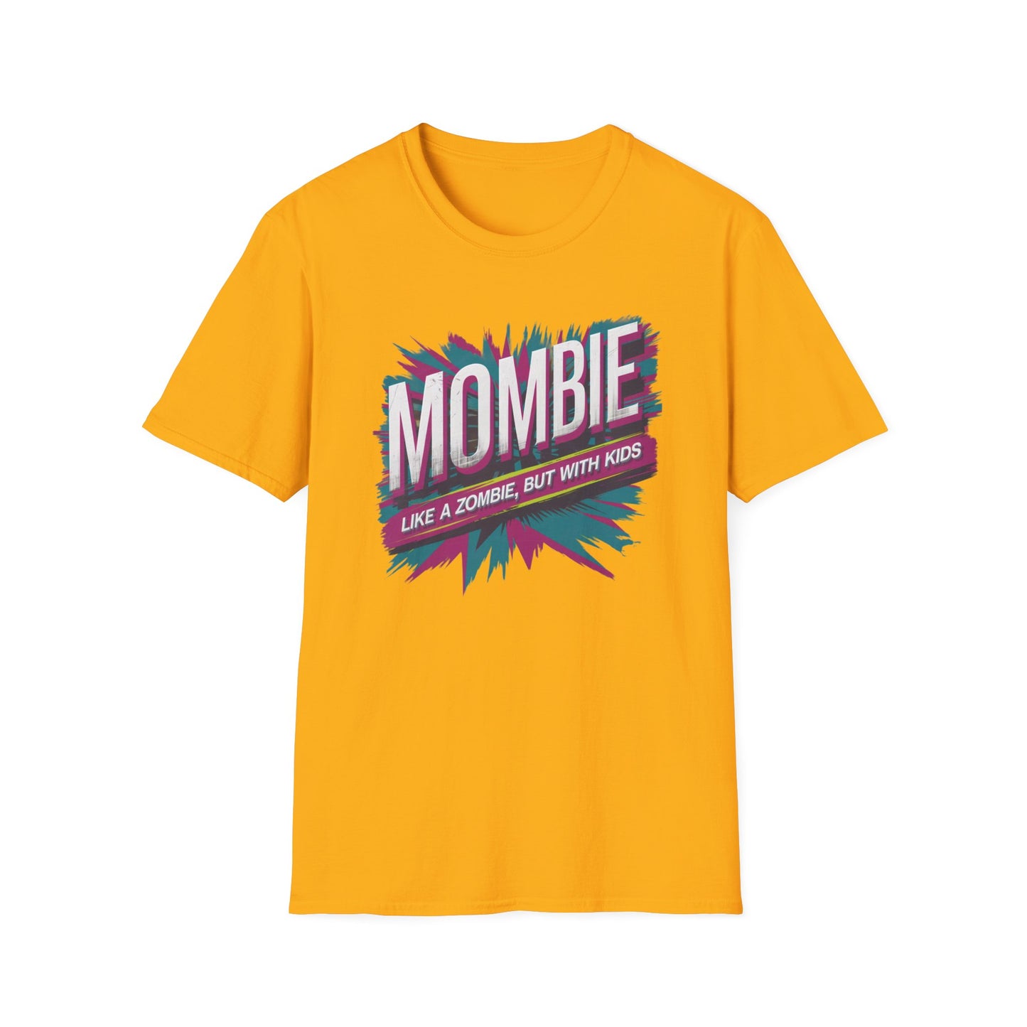 Mombie T-Shirt - Funny Parenting Gift, Unisex Softstyle Tee, Perfect for Moms, Halloween, Gift for New Moms, Casual Wear