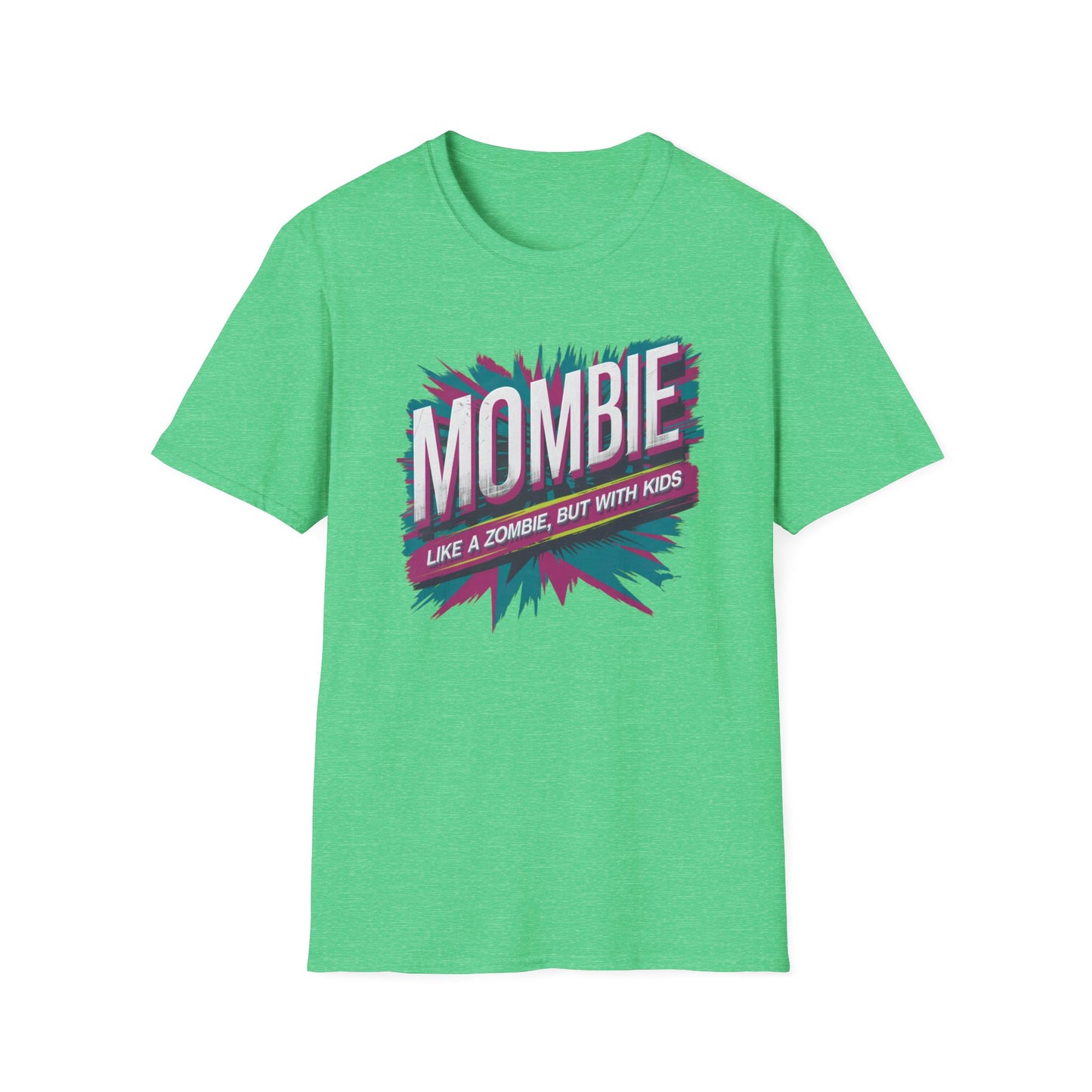 Mombie T-Shirt - Funny Parenting Gift, Unisex Softstyle Tee, Perfect for Moms, Halloween, Gift for New Moms, Casual Wear
