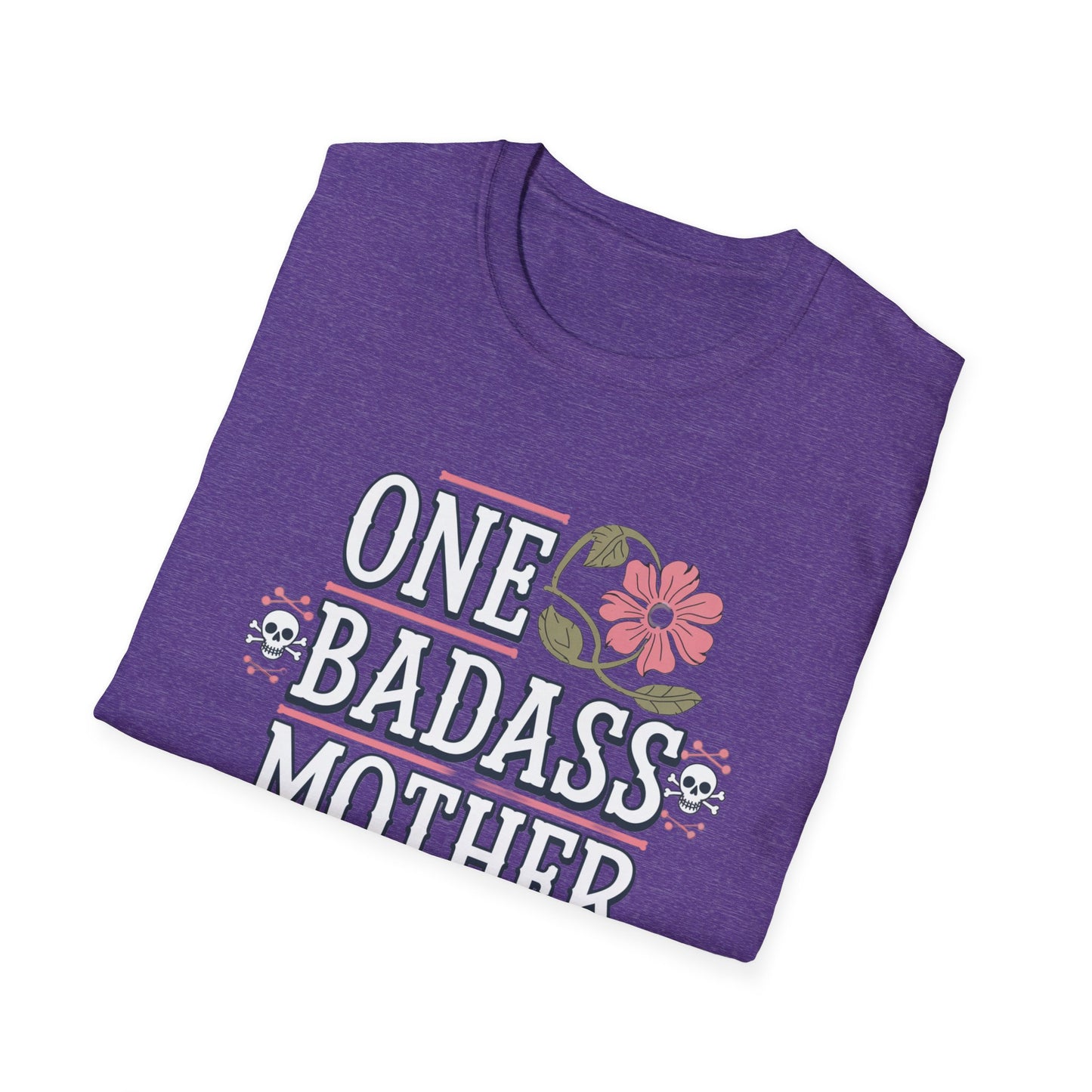 One Badass Mother Unisex Softstyle T-Shirt, Mother's Day Gift, Funny Mom Tee, Casual Wear, Mom Humor Shirt, Gift for Mom