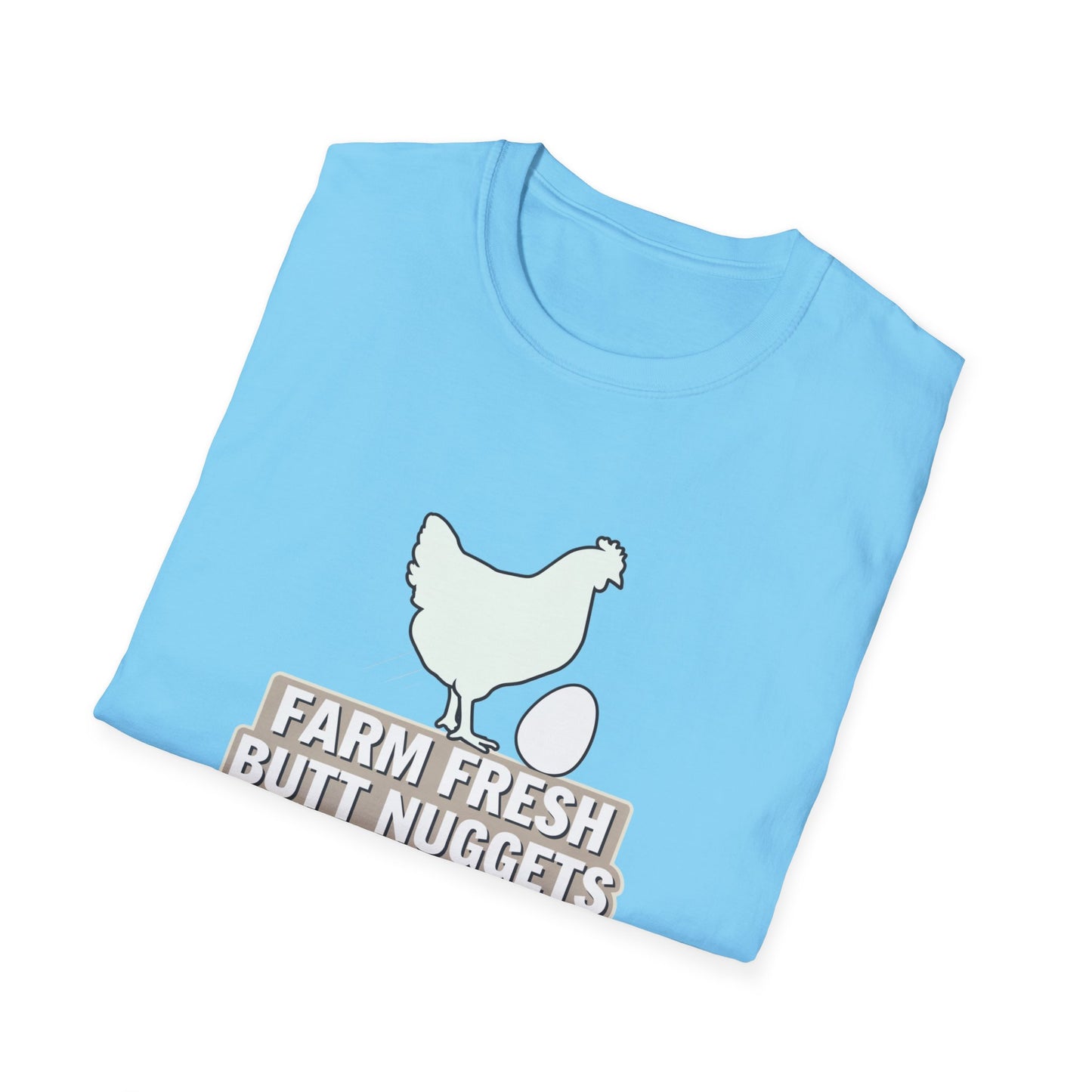 Farm Fresh Butt Nuggets Unisex T-Shirt - Fun Chicken Graphic Tee