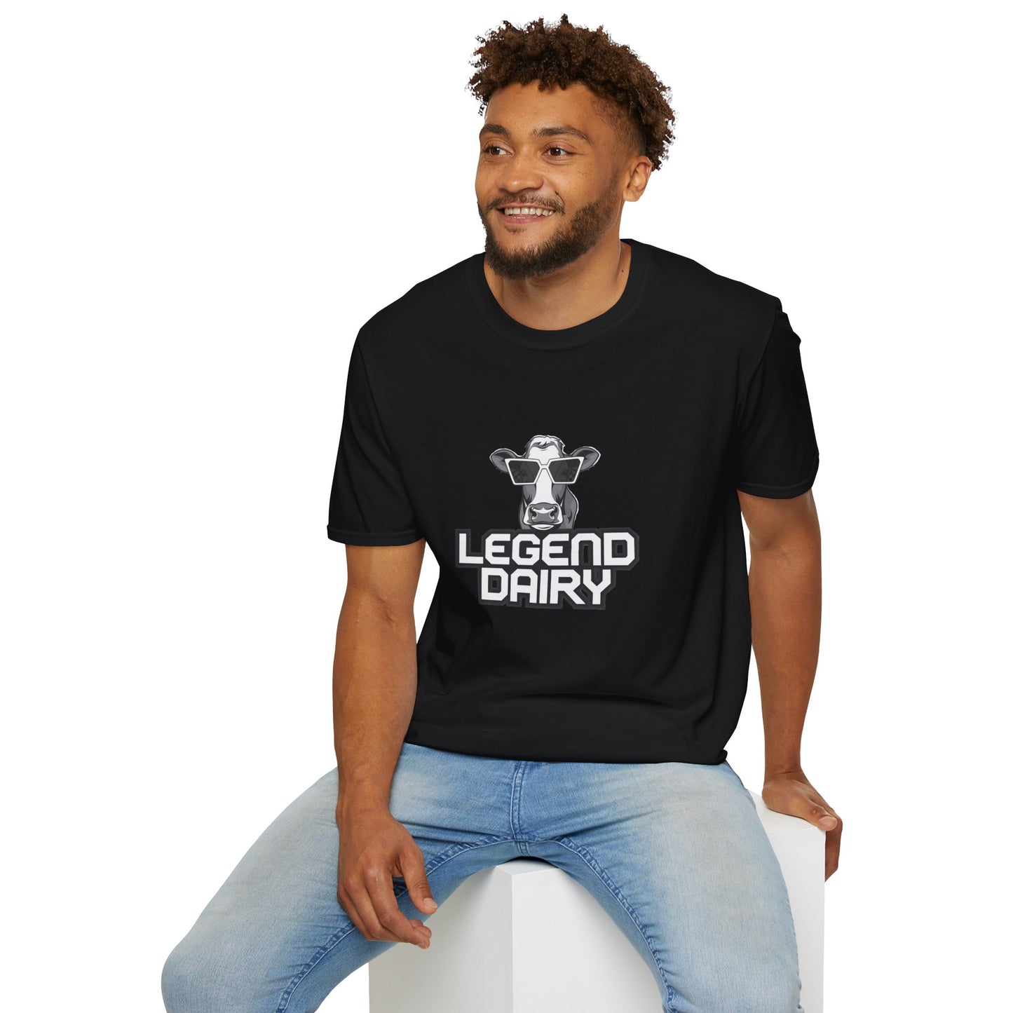 Legend Dairy Unisex Softstyle T-Shirt - Fun Cow Graphic Tee