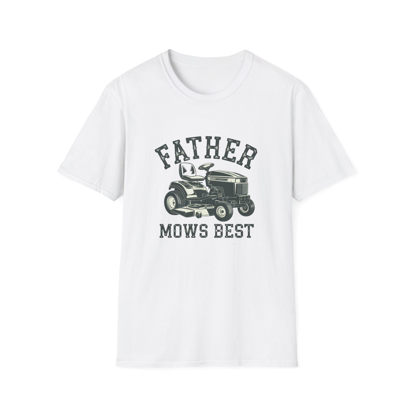 Father Mows Best Unisex Softstyle T-Shirt