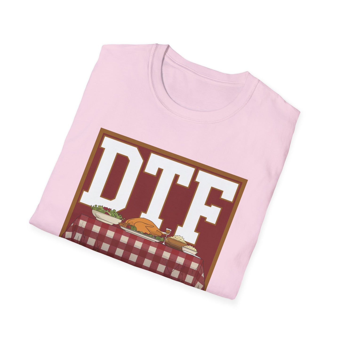 DTF Down to Feast Unisex Softstyle T-Shirt - Perfect for Food Lovers and Parties
