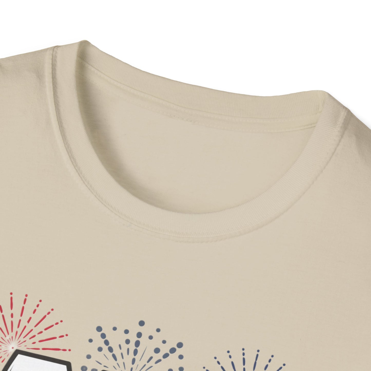Red, Wine & Blue Unisex Softstyle T-Shirt, Summer BBQ, Fourth of July, Wine Lovers Gift, Patriotic Outfit, Casual Wear