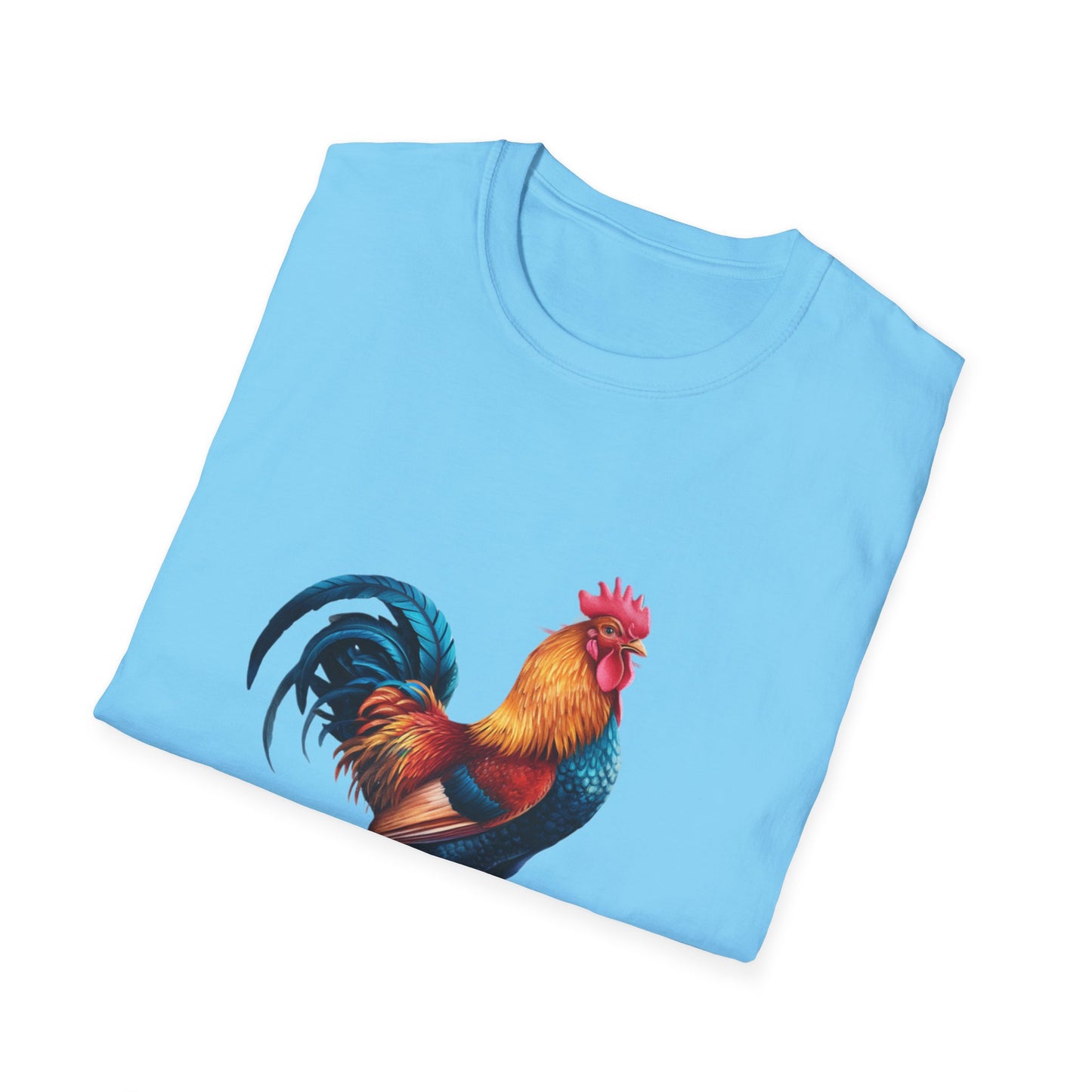 Colorful Rooster Unisex Softstyle T-Shirt - Farmhouse Chic Apparel