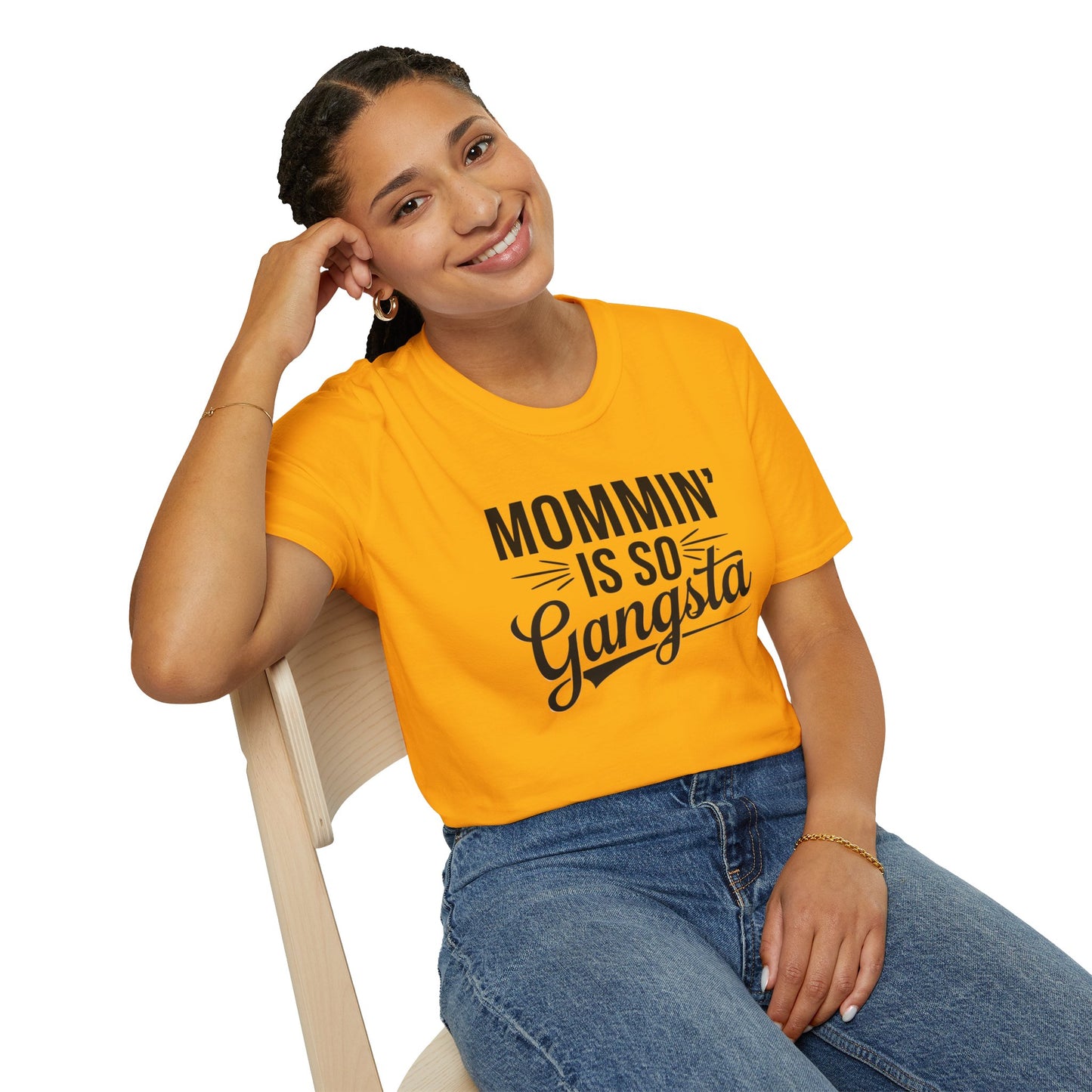Mommin' is So Gangsta T-Shirt, Funny Mom Tee, Gift for Moms, Mother's Day Apparel, Quirky Parent Shirt, Casual Style
