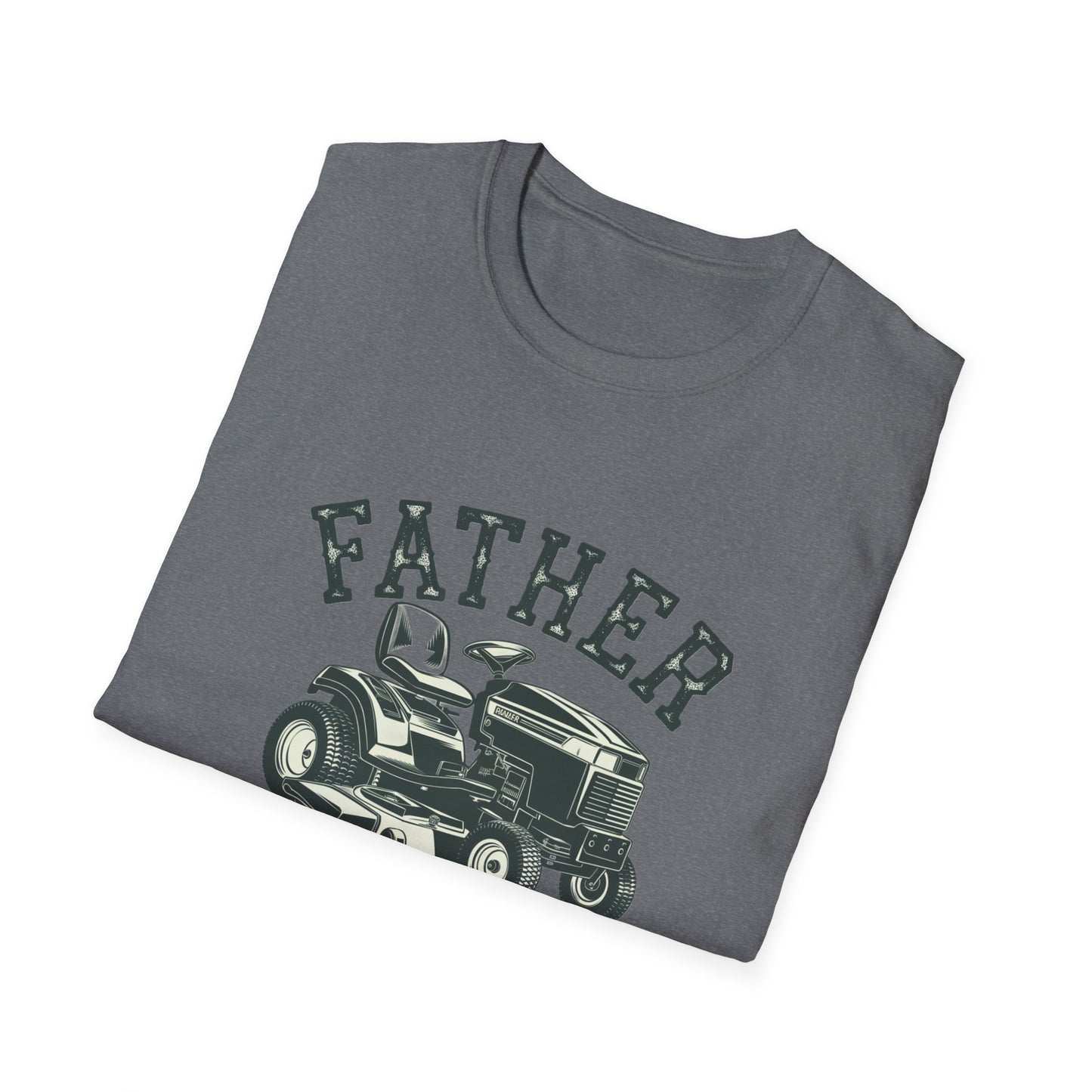 Father Mows Best Unisex Softstyle T-Shirt