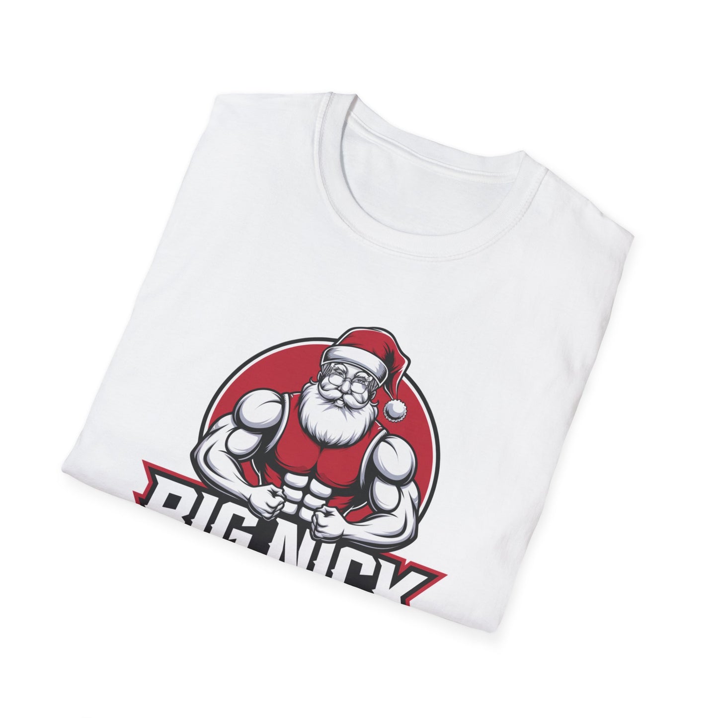 Christmas Muscle Santa Unisex T-Shirt, Holiday Gift, Funny Tee, Santa Outfit, Christmas Apparel