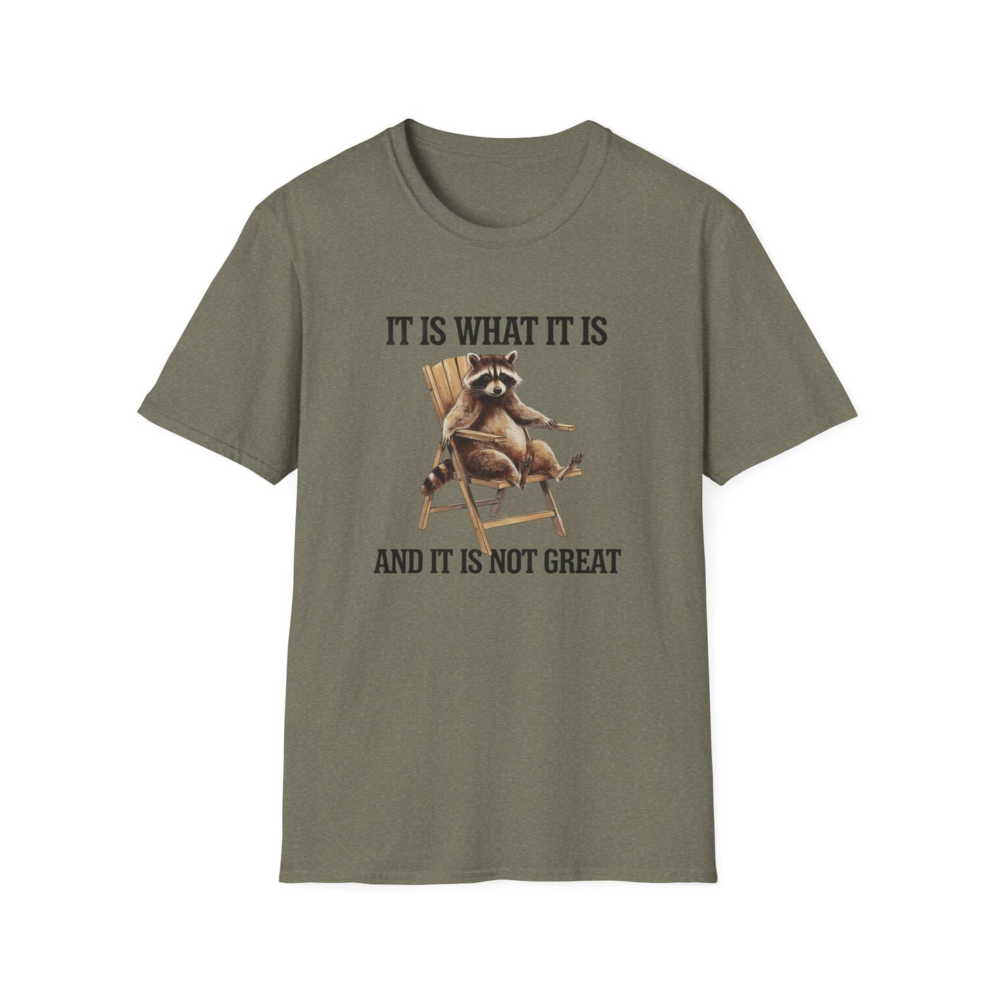 Funny Raccoon T-Shirt, Humorous Unisex Tee, Casual Wear, Gift for Friends, Relaxed Style, Everyday Humor, Animal Lover Shirt