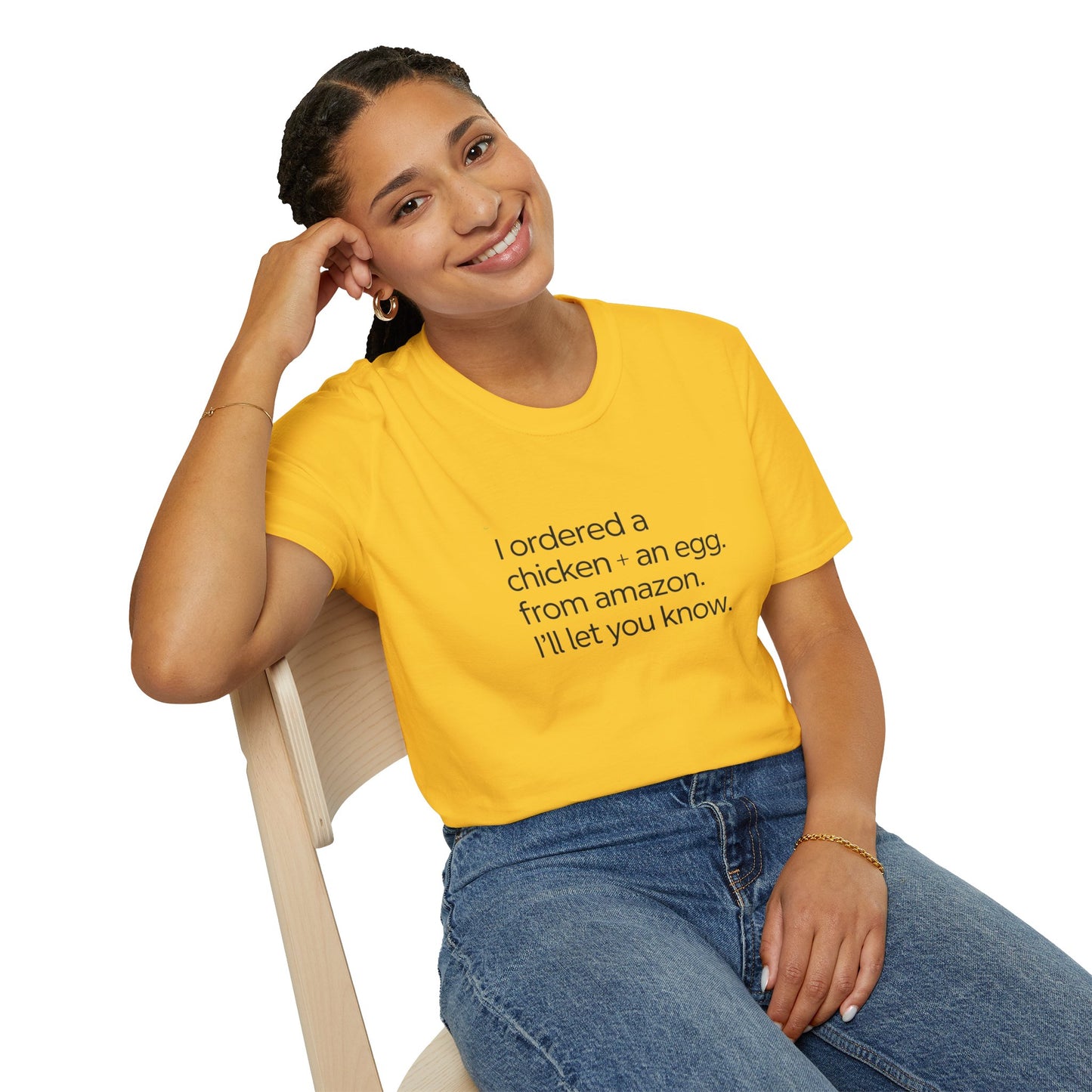 Funny Chicken & Egg Unisex Softstyle T-Shirt - Perfect Gift for Food Lovers