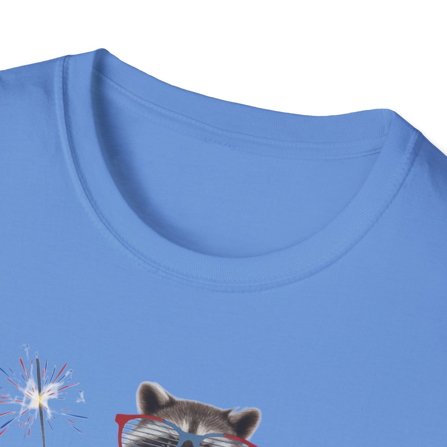 Feral & Free Raccoon Unisex Softstyle T-Shirt - Fun & Quirky Graphic Tee