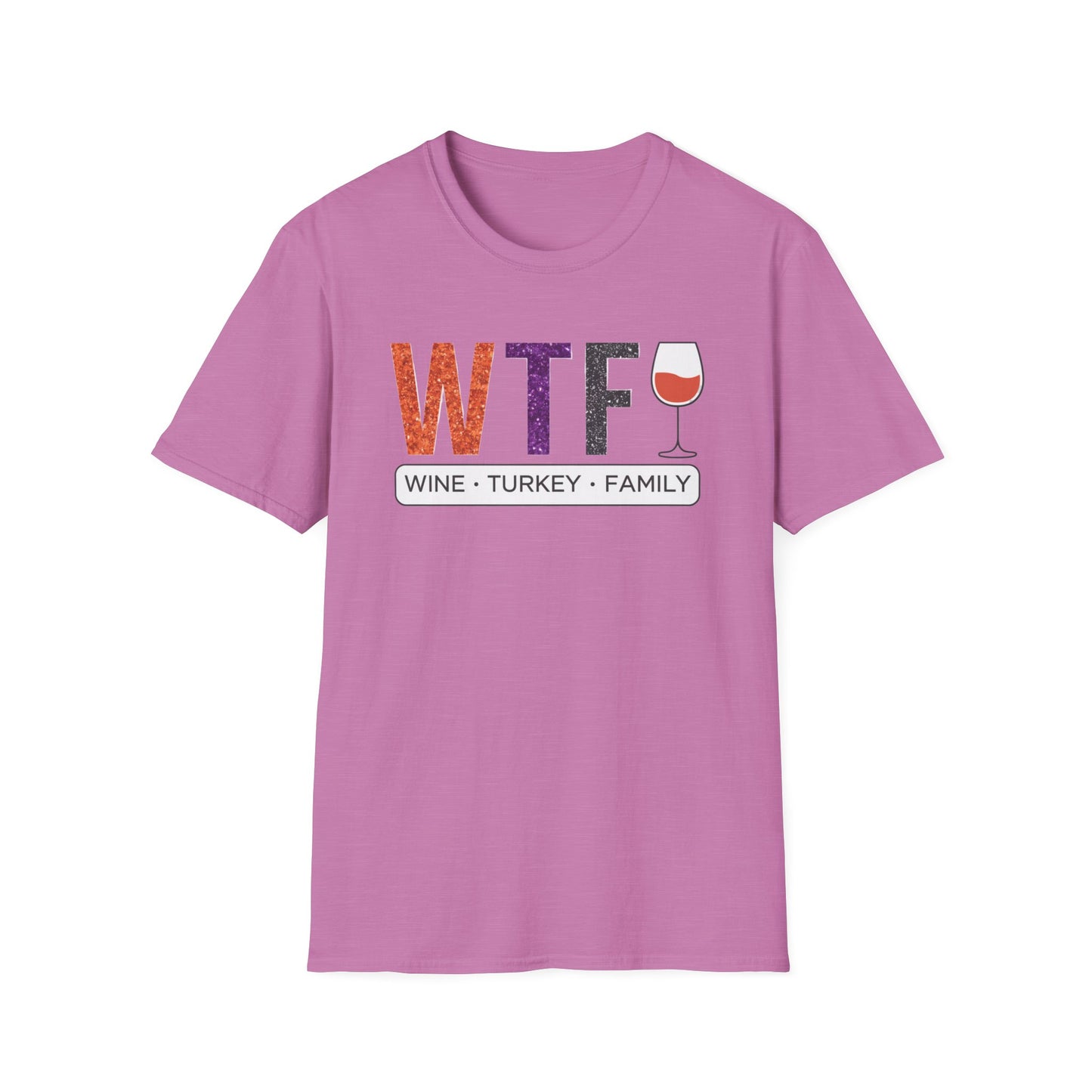 WTF Wine Turkey Family T-Shirt | Funny Thanksgiving Unisex Tee, Family Gathering Shirt, Wine Lover Gift, Holiday Apparel