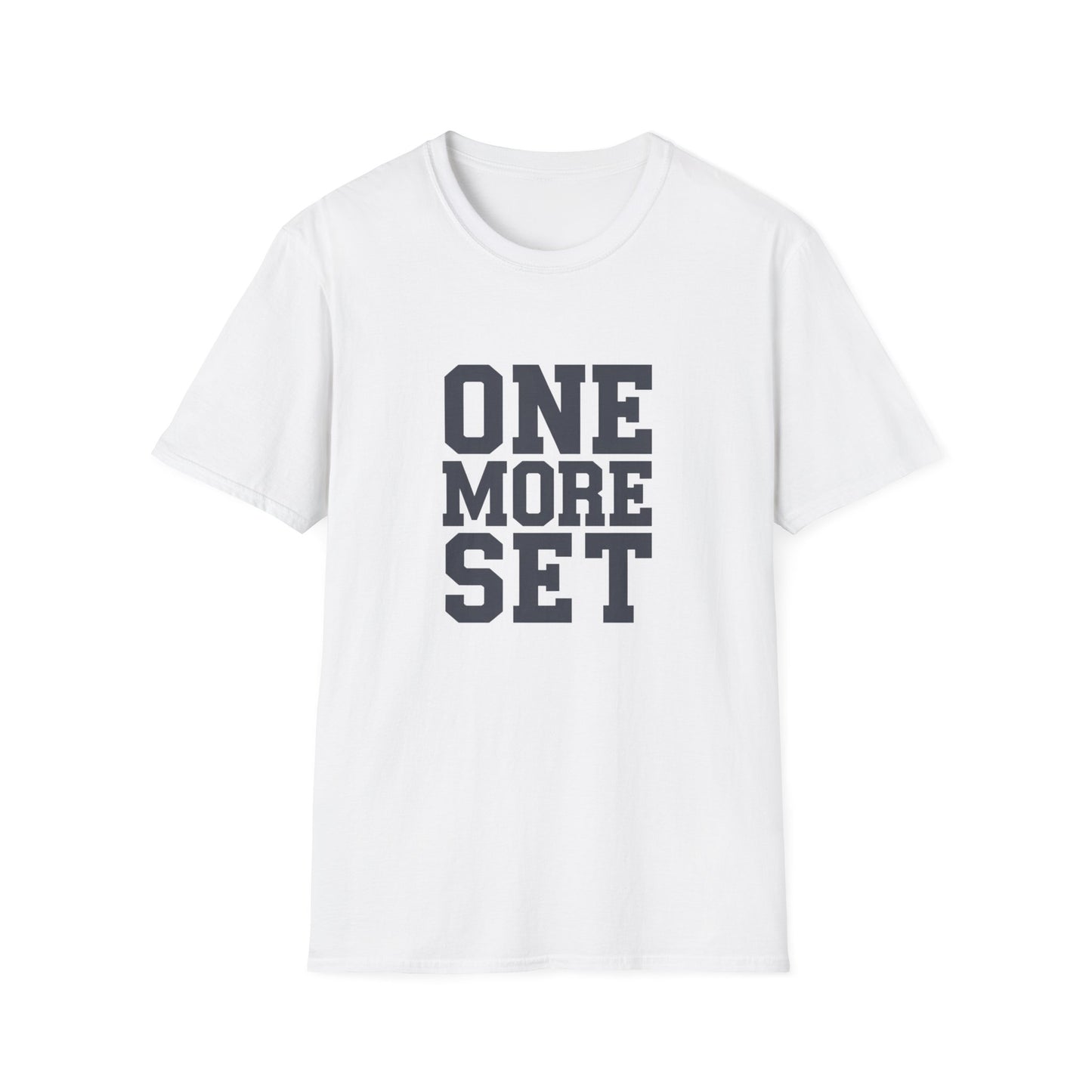 Motivational Fitness T-Shirt - 'One More Set' Unisex Softstyle Tee
