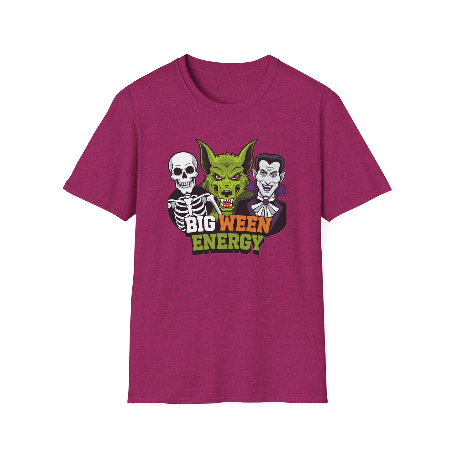 Halloween Graphic Tee, Big Ween Energy Shirt, Unisex Softstyle T-Shirt, Spooky Season Apparel, Fun Halloween Costume Top