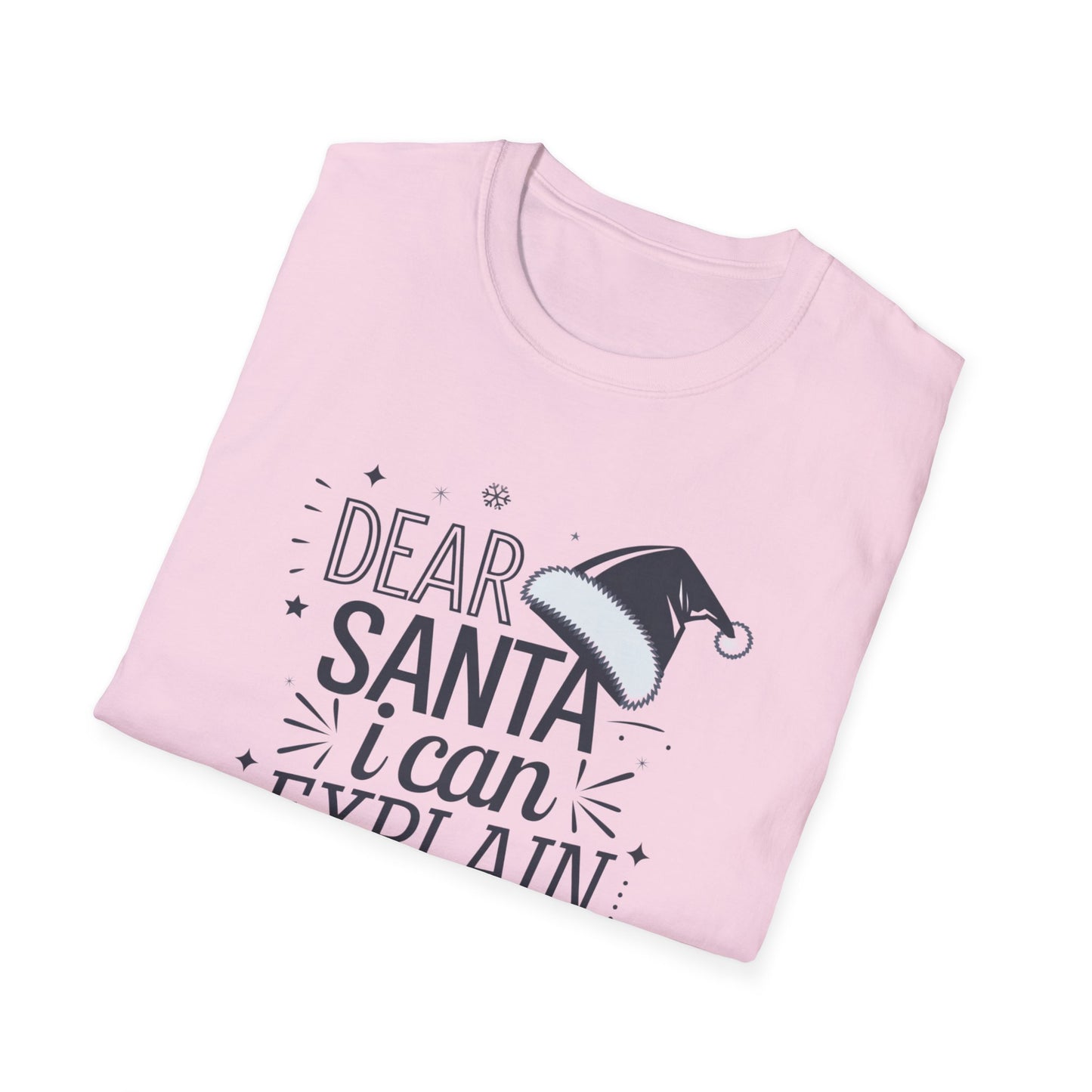 Santa Explanation Tee, Funny Christmas T-Shirt, Holiday Gift for Adults, Unisex Graphic Tee, Seasonal Humor Apparel
