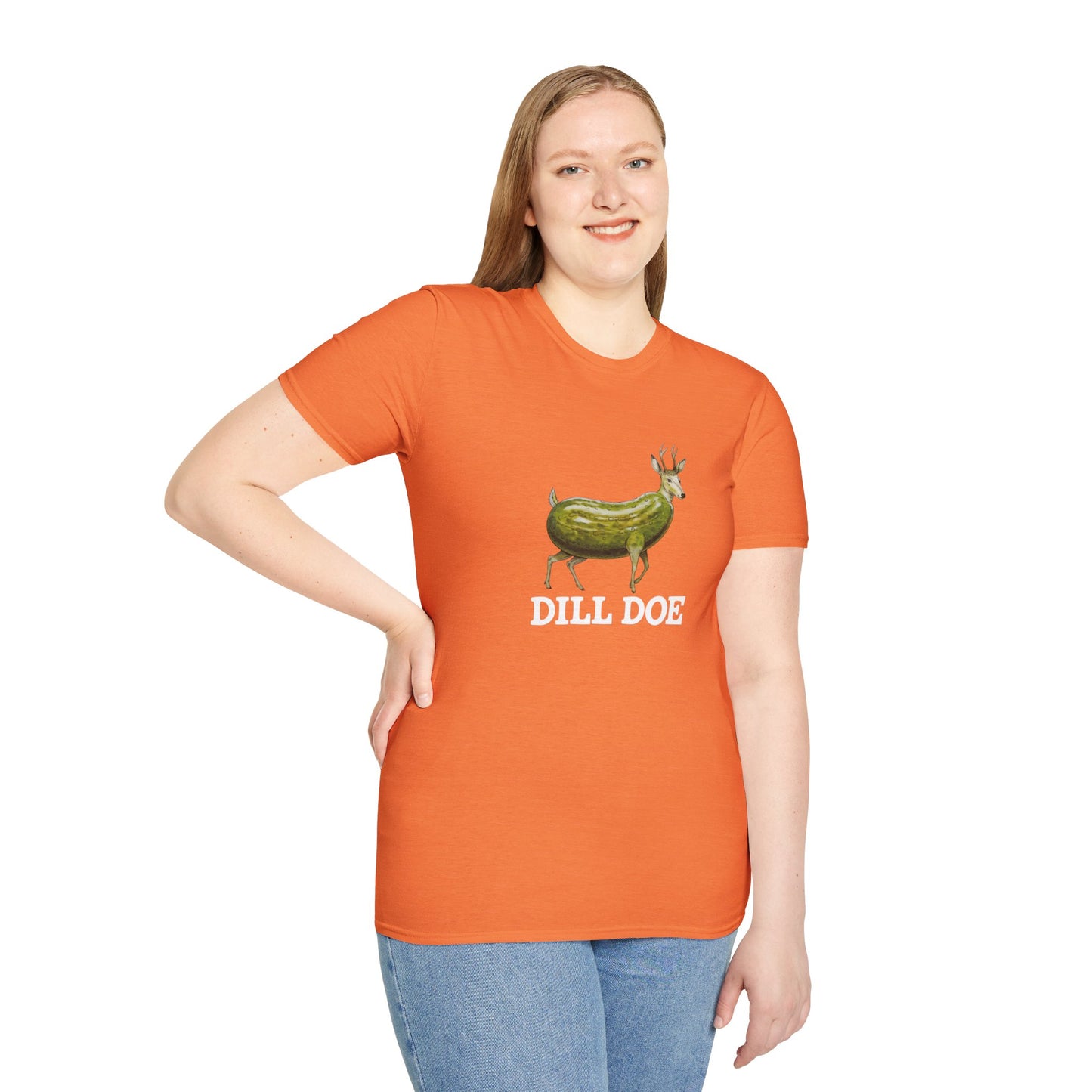 Dill Doe Funny Unisex Softstyle T-Shirt - Quirky Animal Tee
