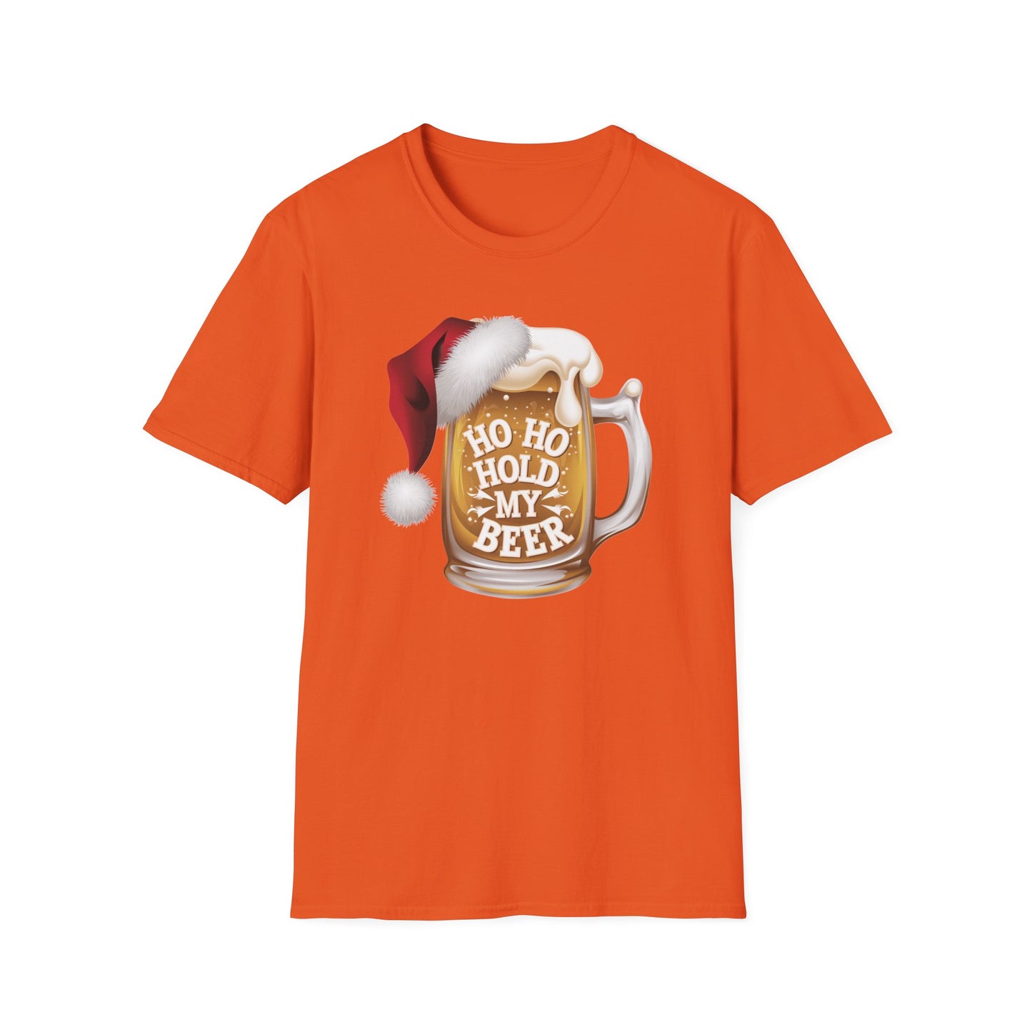 Funny Christmas T-Shirt, Ho Ho Hold My Beer Shirt, Holiday Party Tee, Unisex Graphic Tee, Gift for Beer Lovers