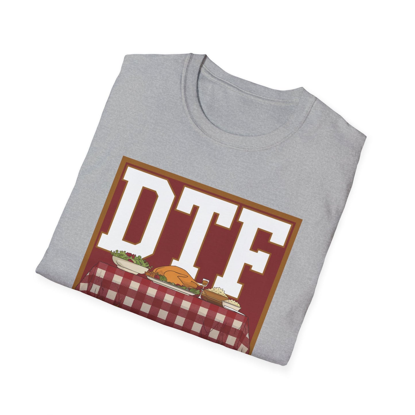 DTF Down to Feast Unisex Softstyle T-Shirt - Perfect for Food Lovers and Parties