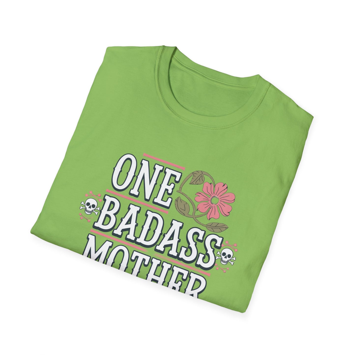 One Badass Mother Unisex Softstyle T-Shirt, Mother's Day Gift, Funny Mom Tee, Casual Wear, Mom Humor Shirt, Gift for Mom