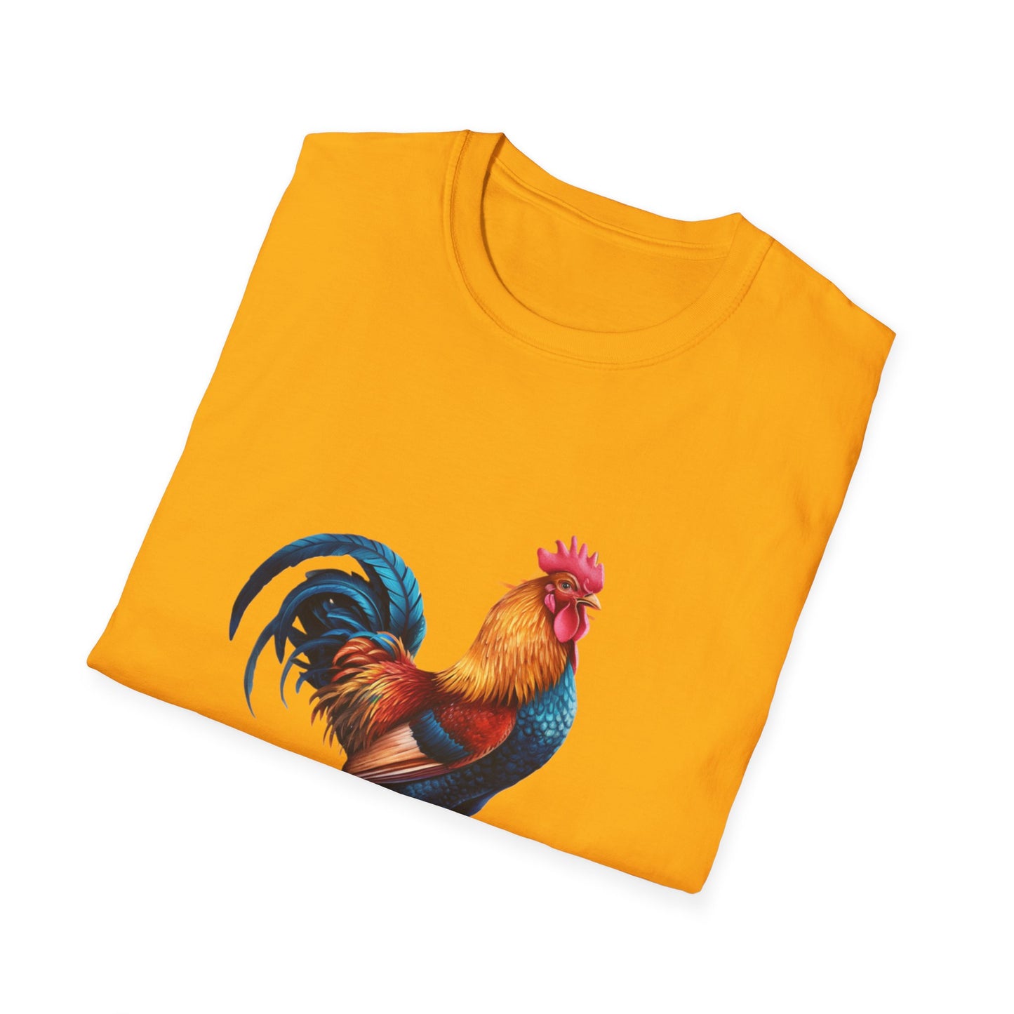 Colorful Rooster Unisex Softstyle T-Shirt - Farmhouse Chic Apparel