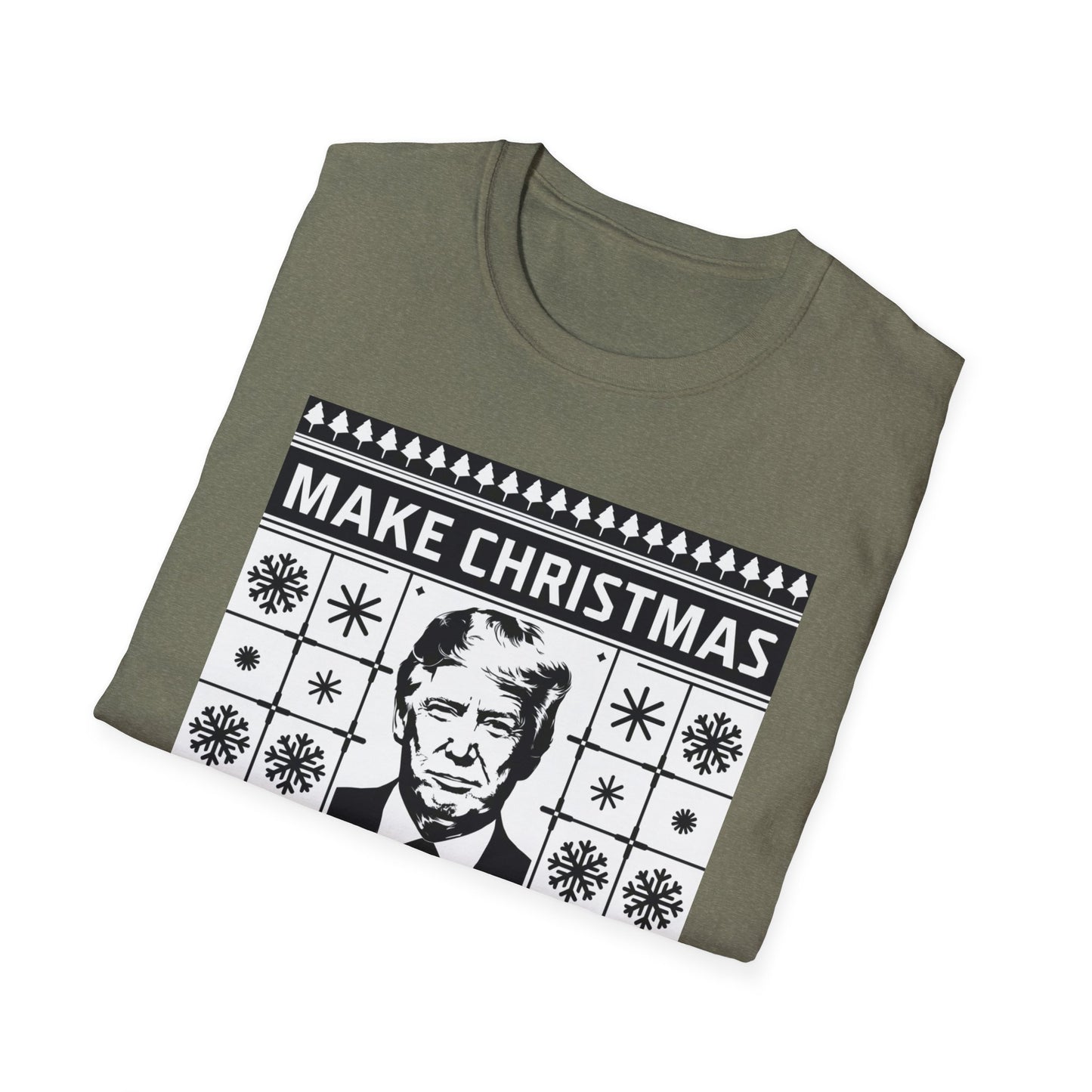 Christmas Humor T-Shirt, Unisex Holiday Tee, Make Christmas Great Again Shirt, Funny Xmas Apparel, Gift for Trump Fans