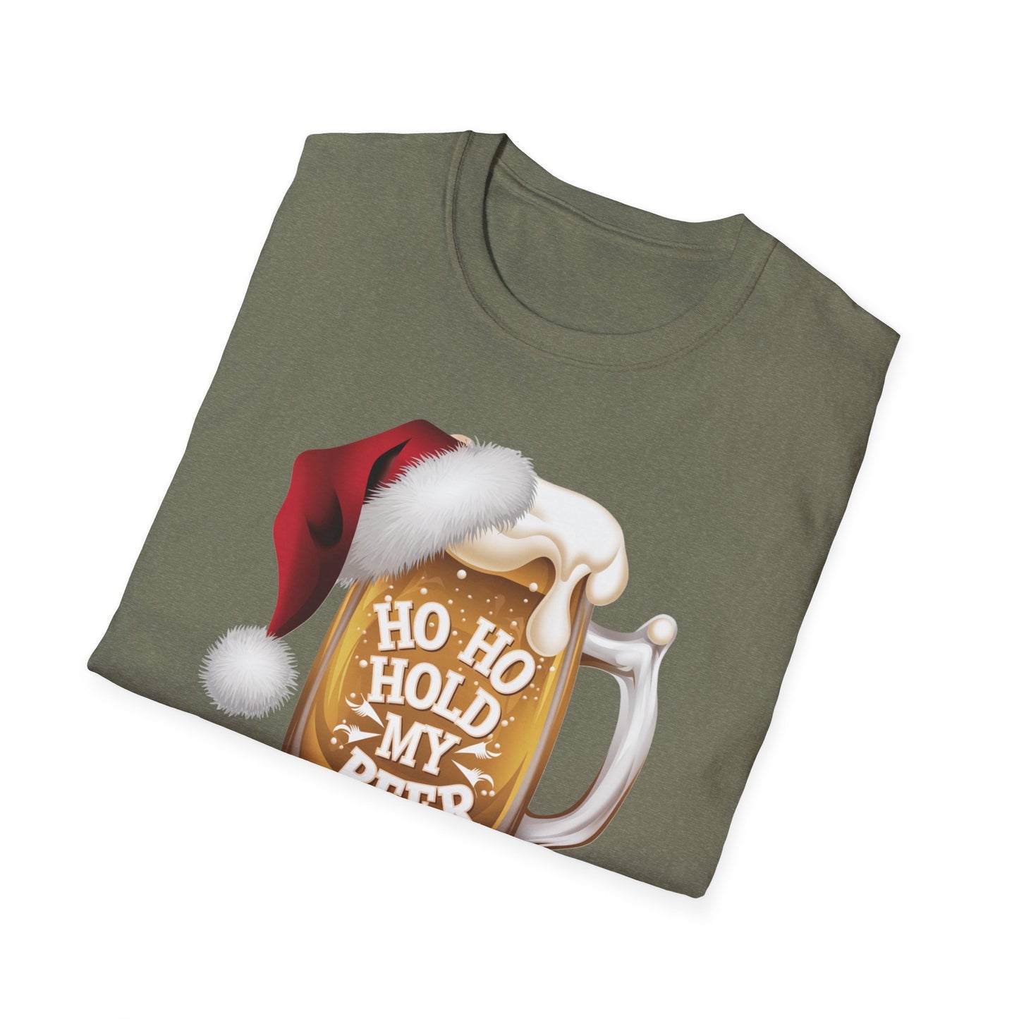 Funny Christmas T-Shirt, Ho Ho Hold My Beer Shirt, Holiday Party Tee, Unisex Graphic Tee, Gift for Beer Lovers