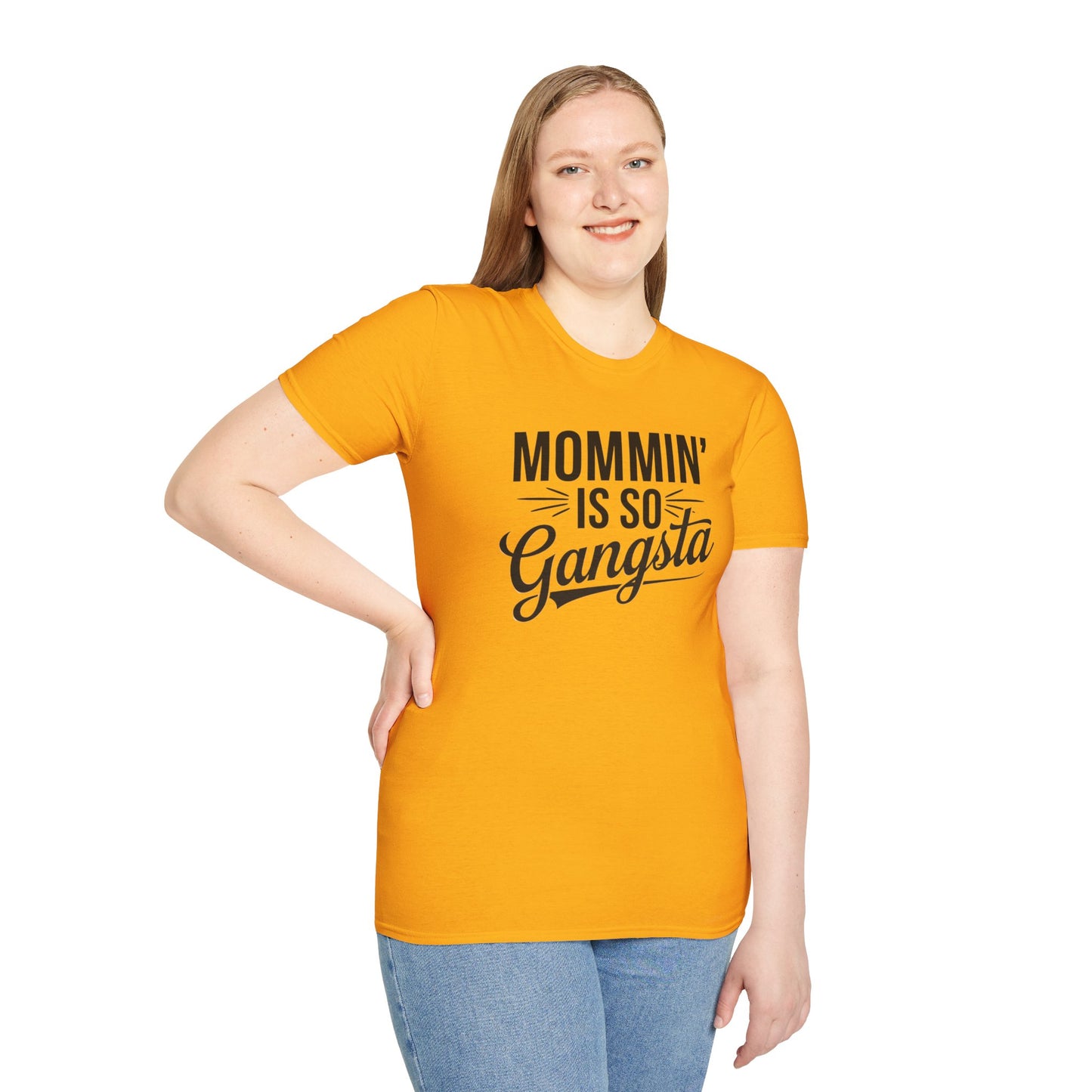 Mommin' is So Gangsta T-Shirt, Funny Mom Tee, Gift for Moms, Mother's Day Apparel, Quirky Parent Shirt, Casual Style