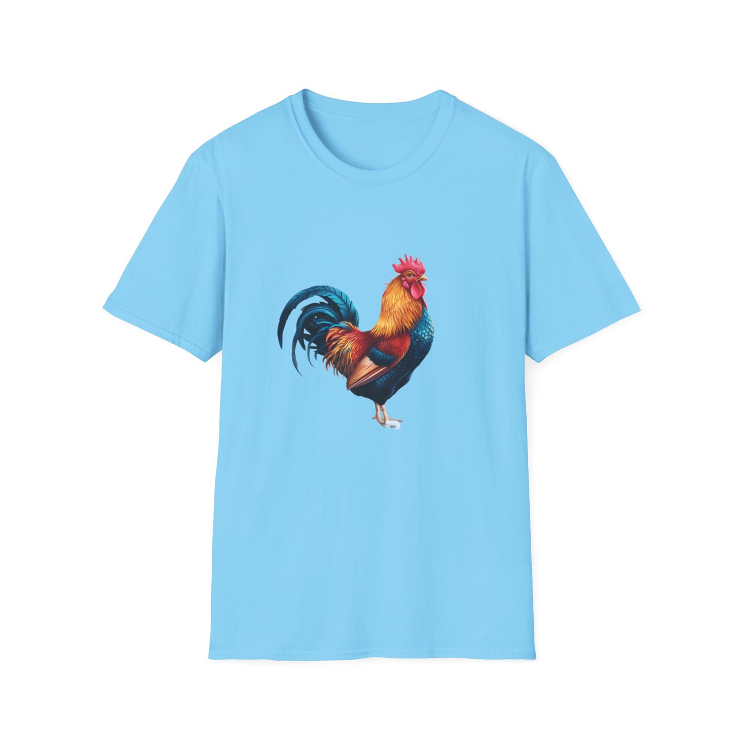 Colorful Rooster Unisex Softstyle T-Shirt - Farmhouse Chic Apparel