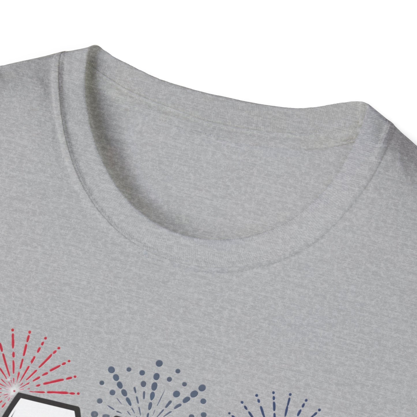Red, Wine & Blue Unisex Softstyle T-Shirt, Summer BBQ, Fourth of July, Wine Lovers Gift, Patriotic Outfit, Casual Wear