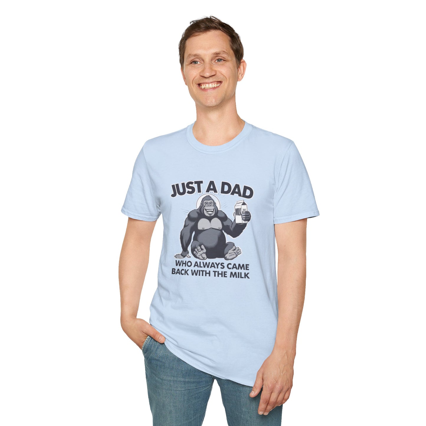 Just a Dad Unisex Softstyle T-Shirt - Humorous Father's Day Gift, Comfortable Casual Wear