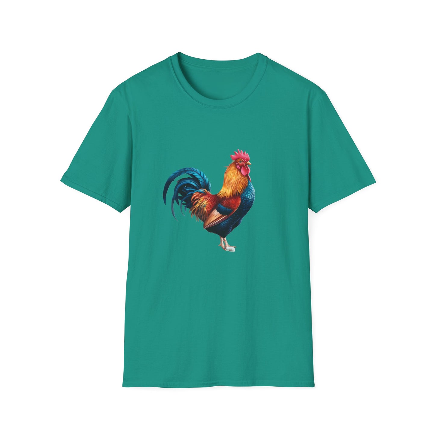 Colorful Rooster Unisex Softstyle T-Shirt - Farmhouse Chic Apparel
