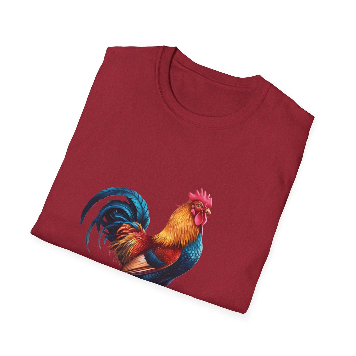Colorful Rooster Unisex Softstyle T-Shirt - Farmhouse Chic Apparel