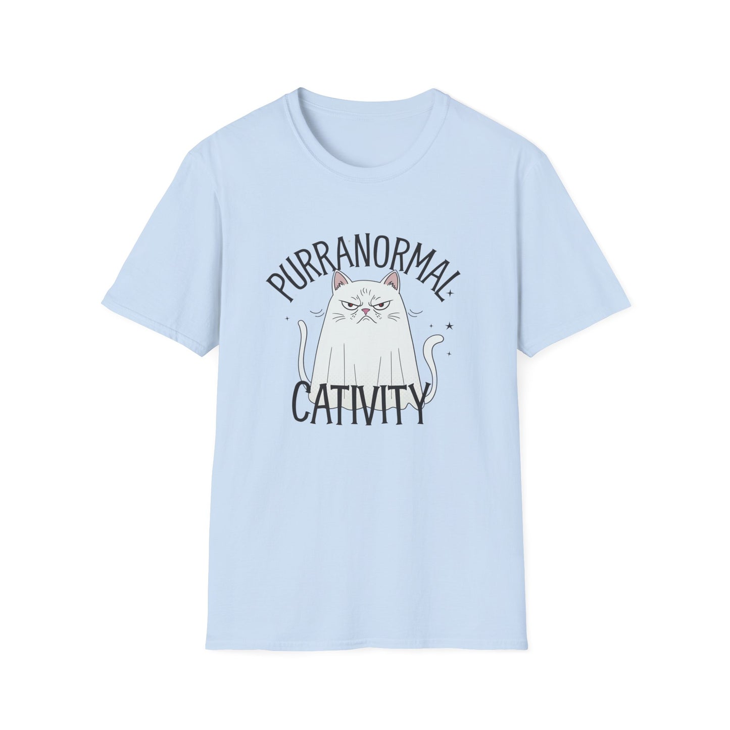 Funny Cat Tee - Purranormal Cativity T-Shirt for Cat Lovers, Gift for Pet Owners, Halloween Tee, Cozy Unisex Shirt, Cat Lover Apparel
