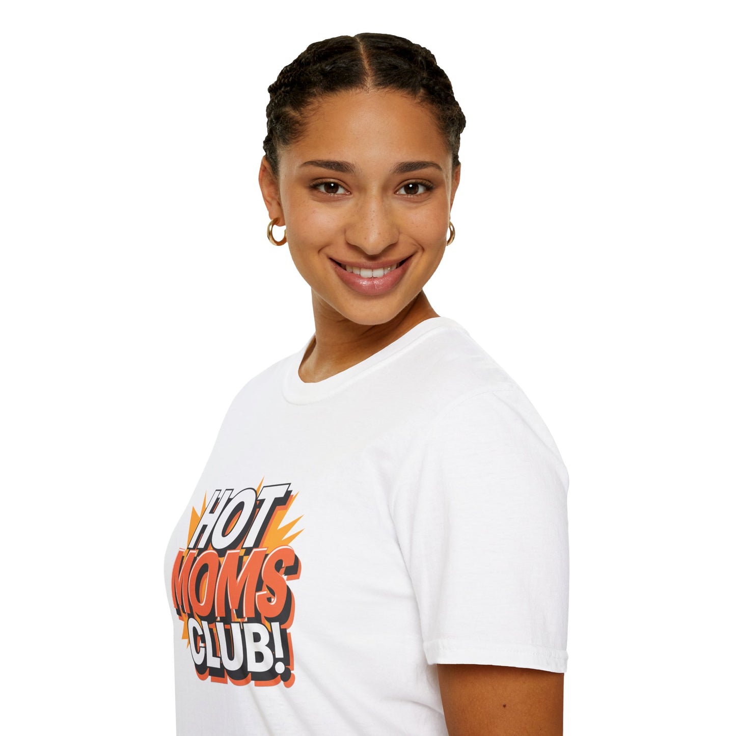 Hot Moms Club T-Shirt | Unisex Softstyle Tee, Gift for Moms, Mother's Day, Funny Family Shirt, Cute Casual Wear