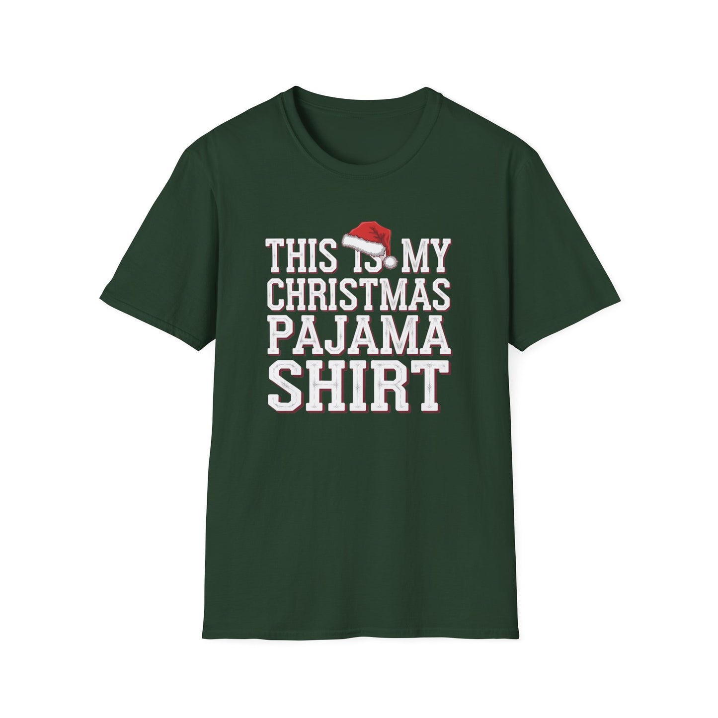 This is My Christmas Pajama Shirt - Unisex Softstyle Tee, Holiday Gift, Cozy T-Shirt, Christmas Pajama, Fun Winter Wear