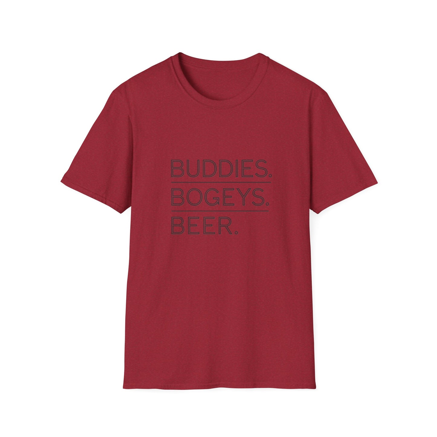Buddies, Bogeys, Beer Unisex Softstyle T-Shirt