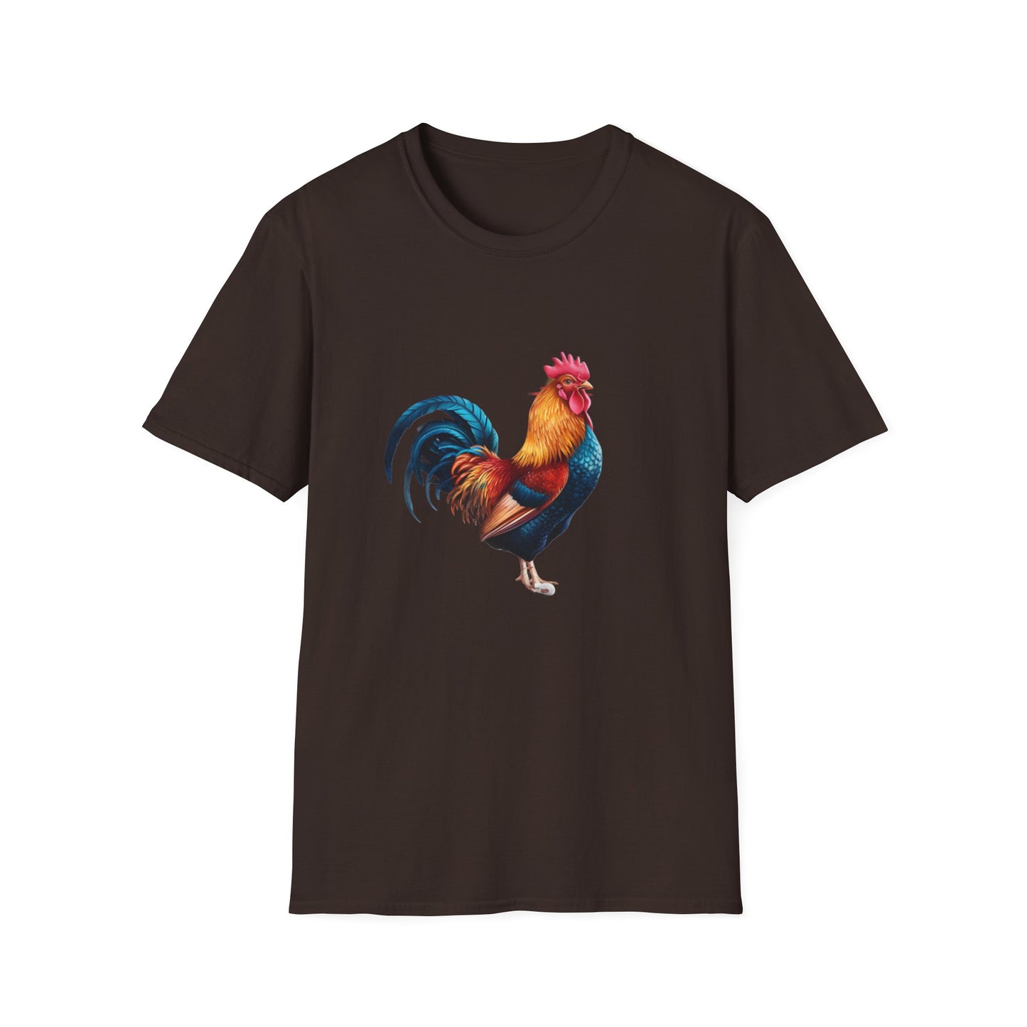Colorful Rooster Unisex Softstyle T-Shirt - Farmhouse Chic Apparel