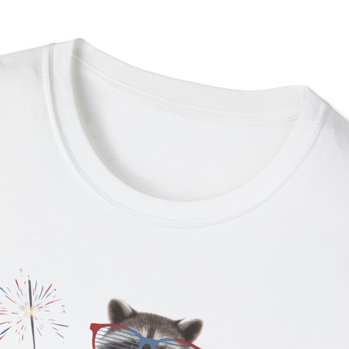 Feral & Free Raccoon Unisex Softstyle T-Shirt - Fun & Quirky Graphic Tee