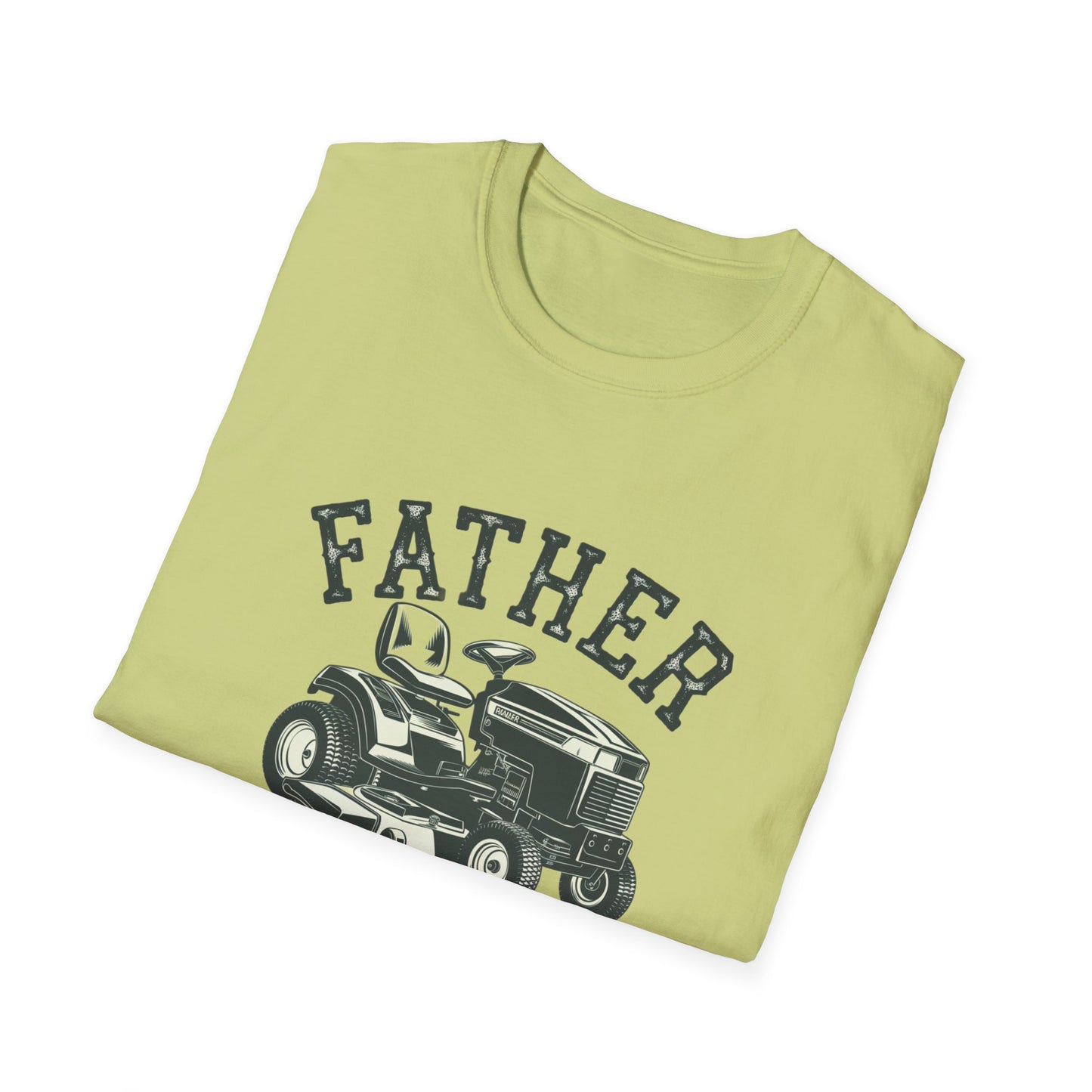 Father Mows Best Unisex Softstyle T-Shirt