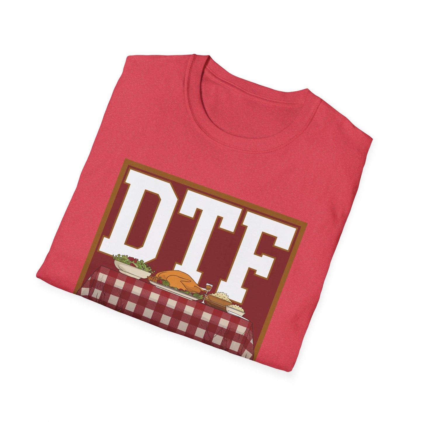 DTF Down to Feast Unisex Softstyle T-Shirt - Perfect for Food Lovers and Parties