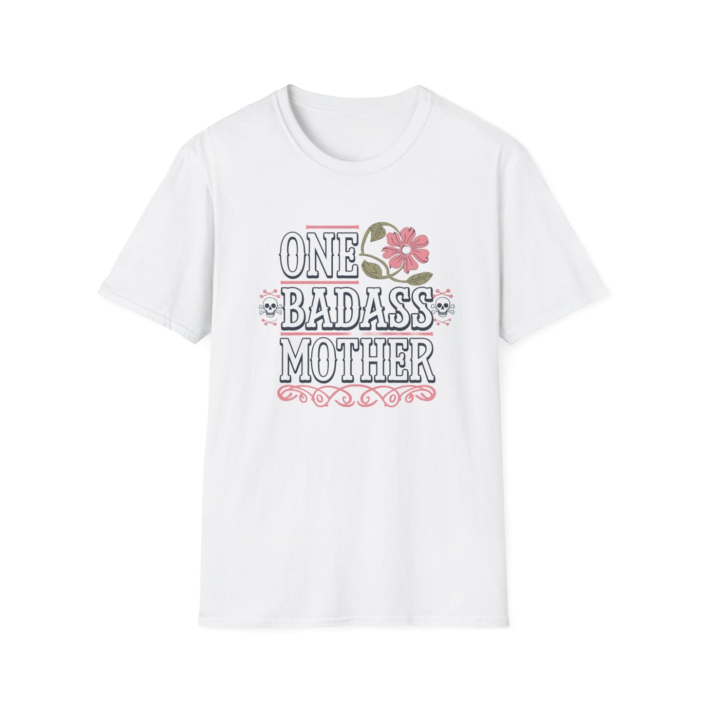 One Badass Mother Unisex Softstyle T-Shirt, Mother's Day Gift, Funny Mom Tee, Casual Wear, Mom Humor Shirt, Gift for Mom
