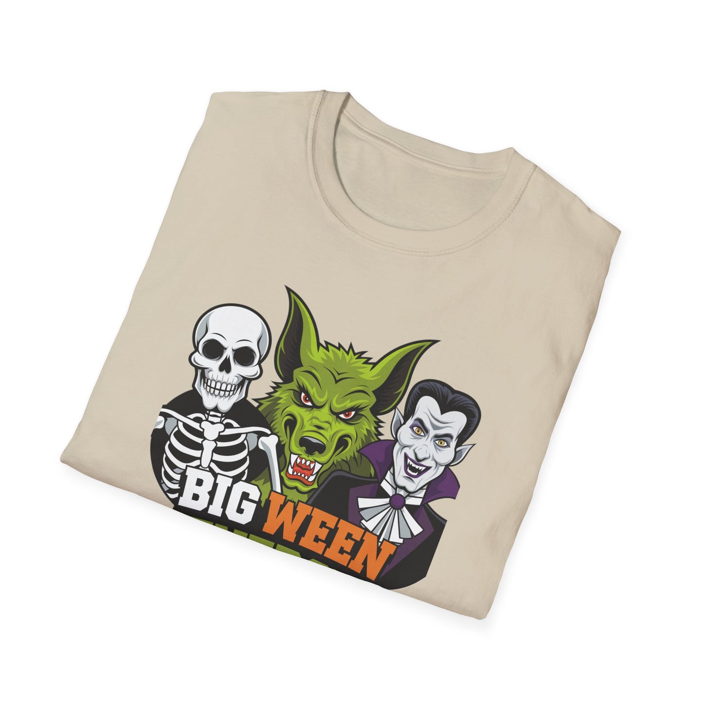 Halloween Graphic Tee, Big Ween Energy Shirt, Unisex Softstyle T-Shirt, Spooky Season Apparel, Fun Halloween Costume Top